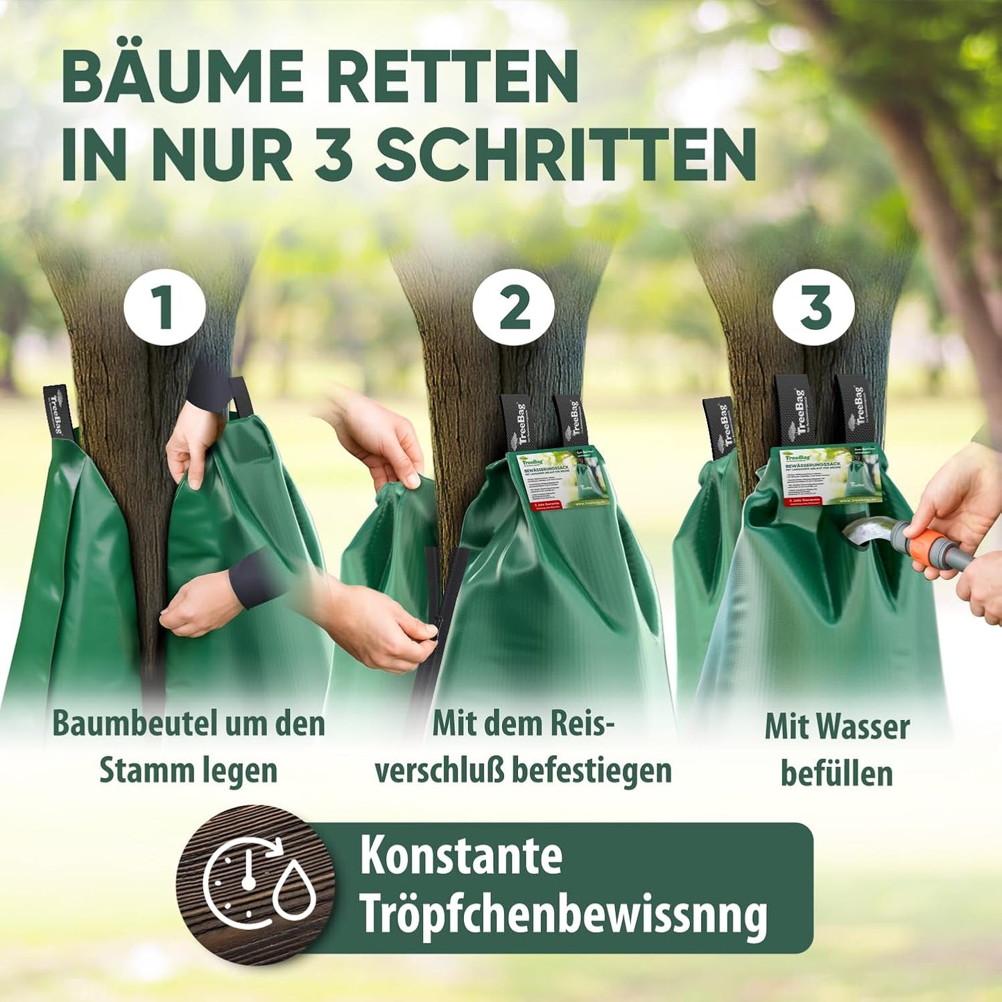 Baumbewässerungssack 2er-Set, 100 l 2