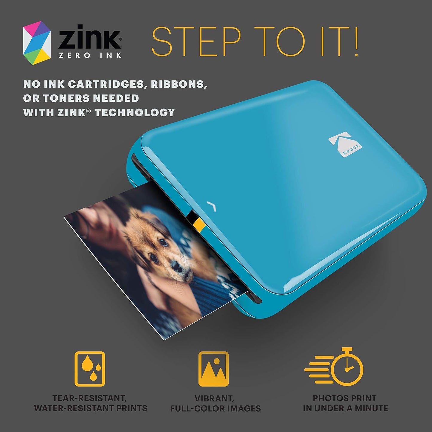 Sofort-Smartphone-Fotodrucker, Blau Drucker