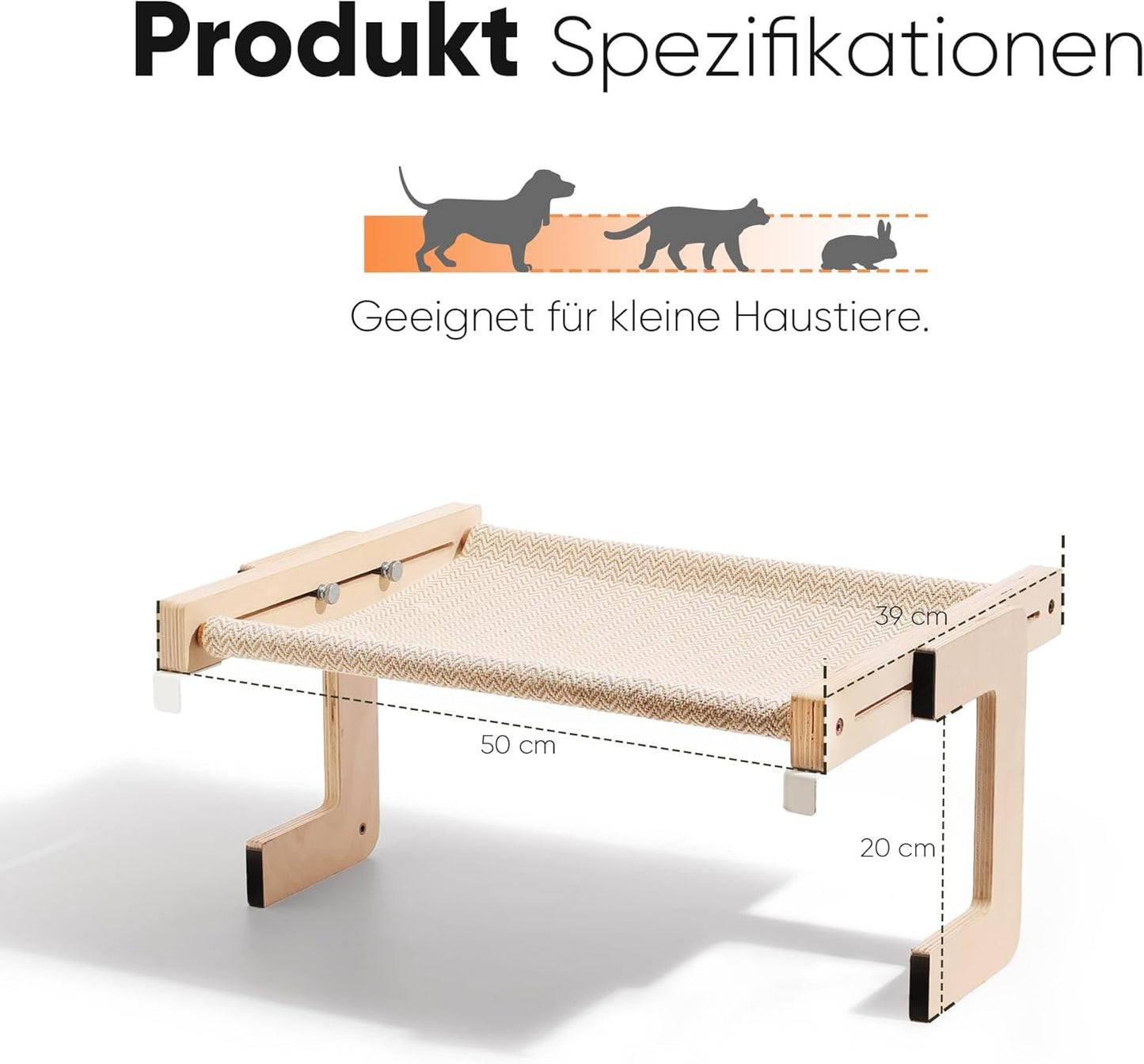 Umbaubare Katzenhängematte, Beige