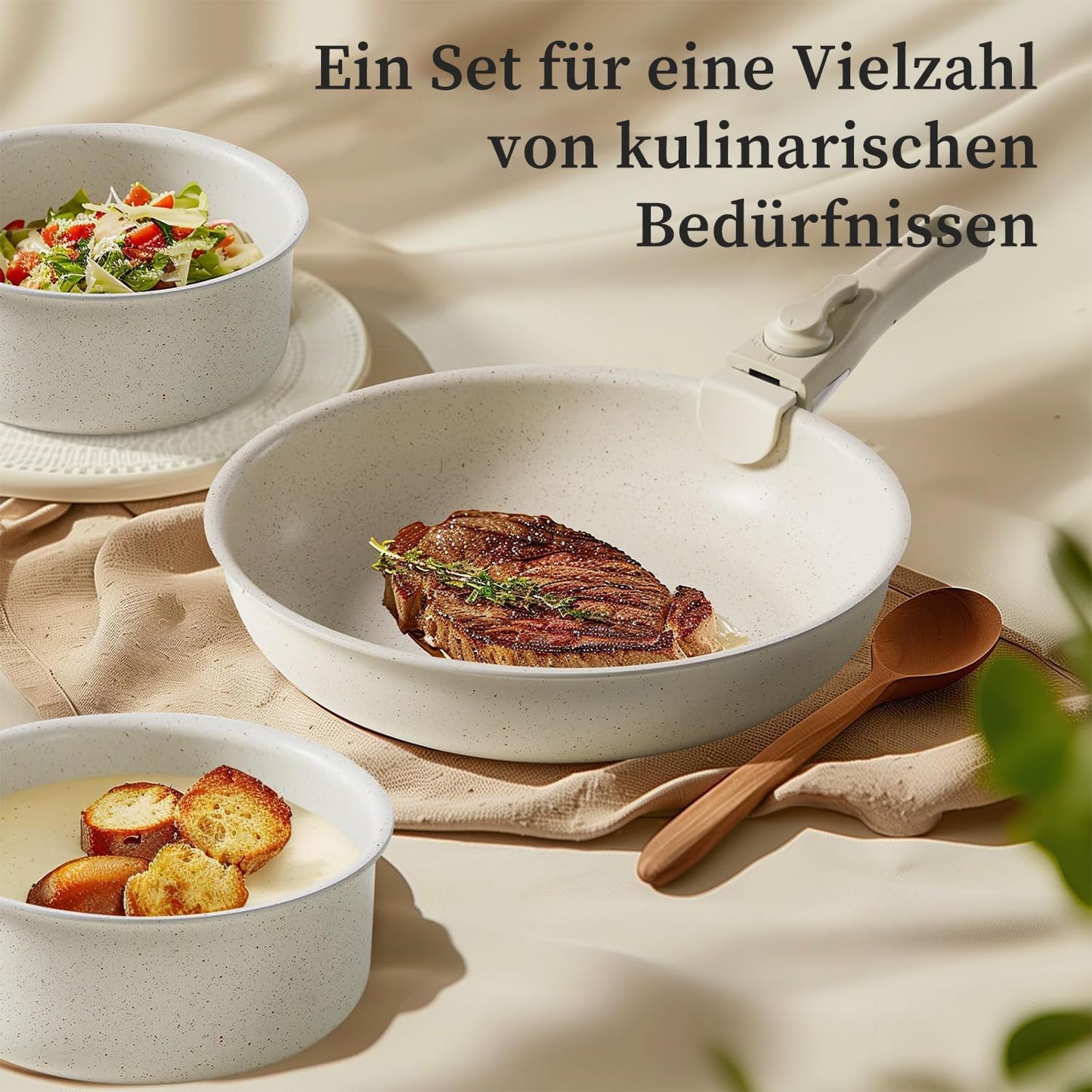 12-teiliges Topf- und Pfannenset, 12 pieces