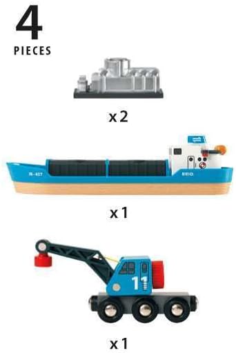 Containerschiff mit Kranwagen, Single