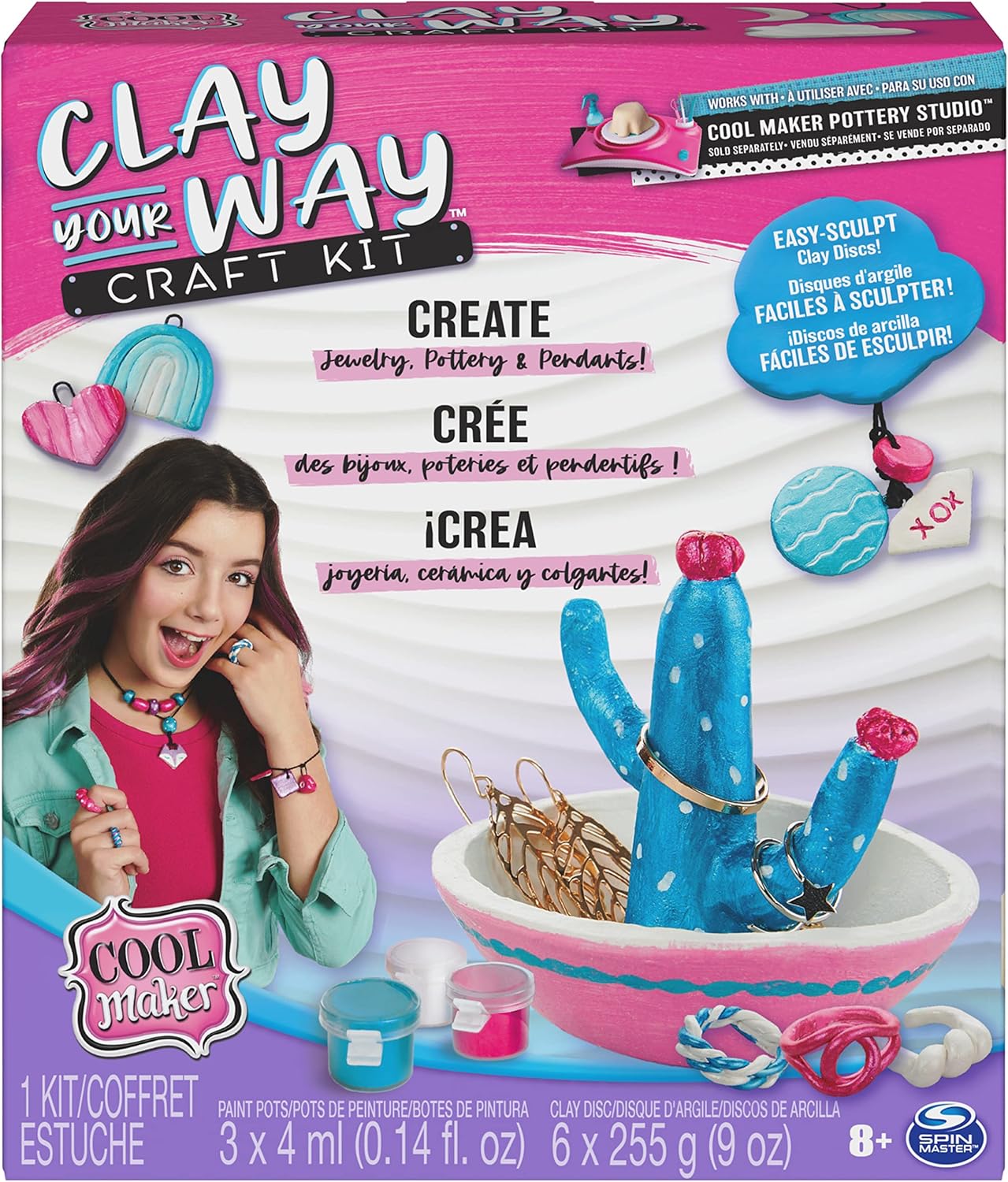 Clay Your Way Töpferset, Pottery Cool Clay Craft Kit