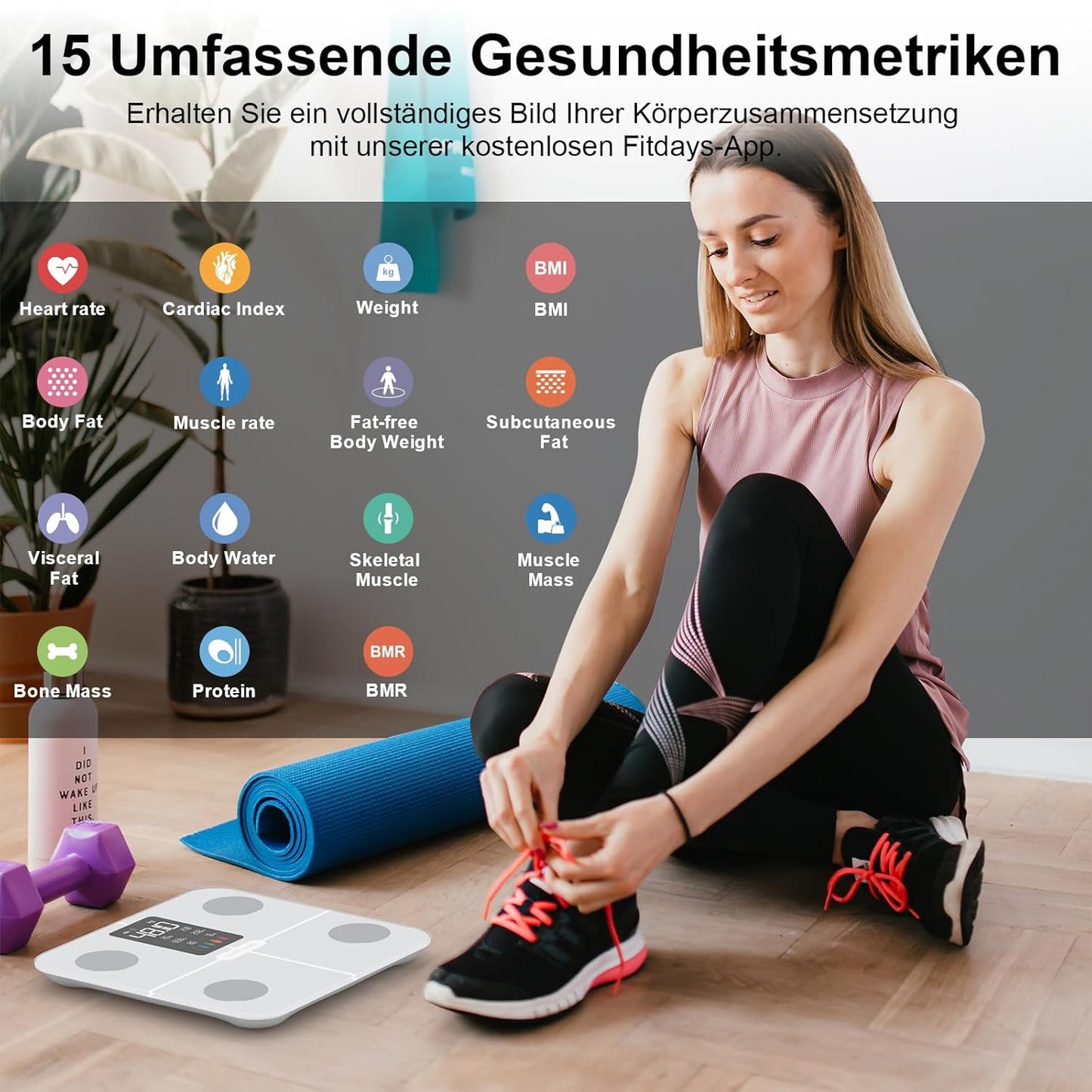 Digitale Körperfettwaage, 280 weiss