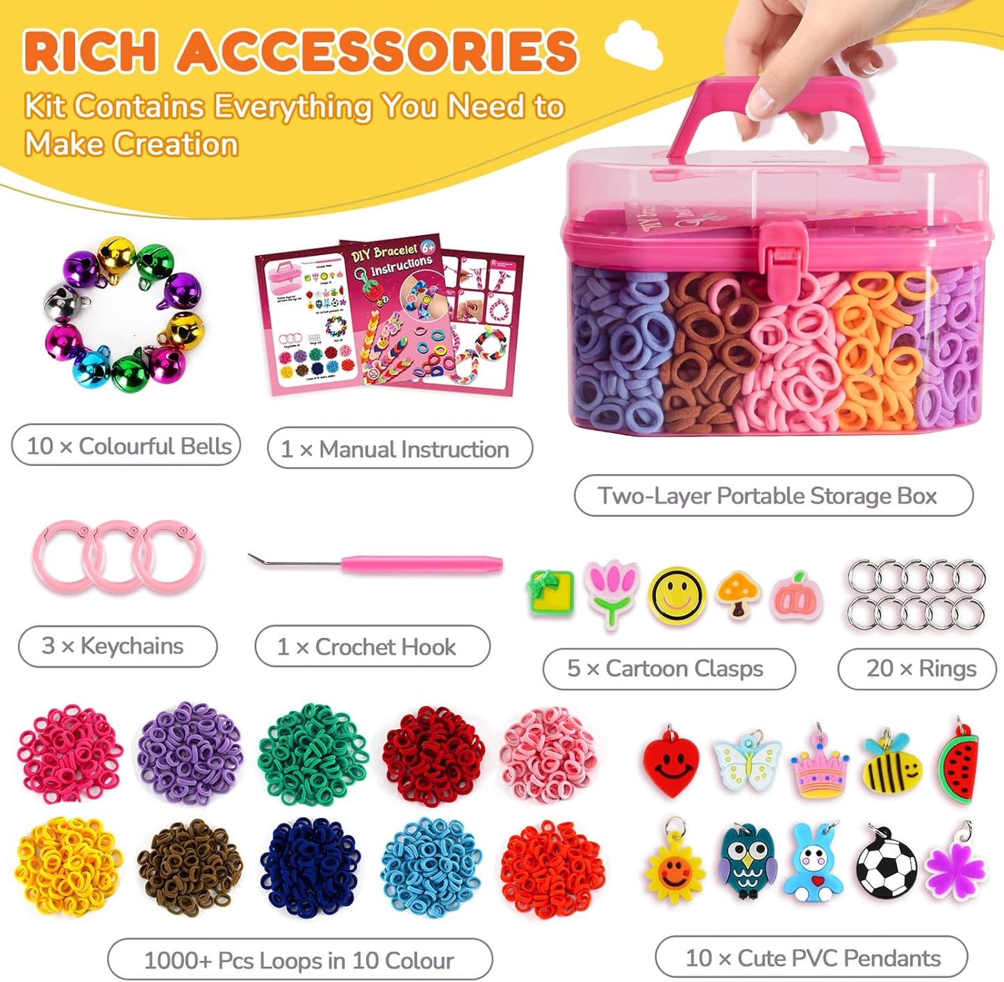 Loom Bänder Set für Kinder, XL