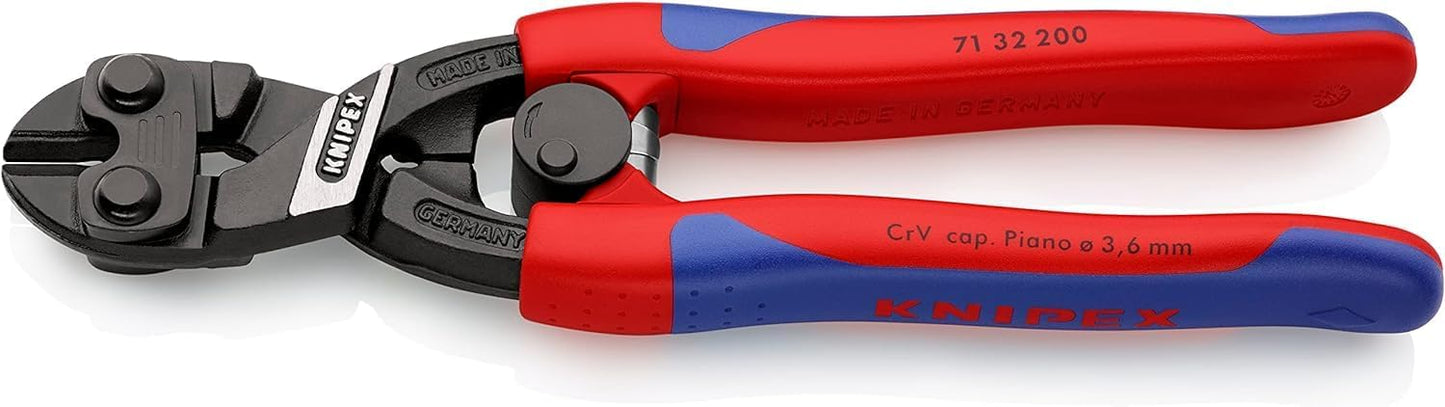 CoBolt 71 32 200 - Kompakt-Bolzenschneider, gerade Schneiden / Schneidaussparung Mit Mehrkomponentenhüllen, Rot/Blau 200 mm / SB-Verpackung