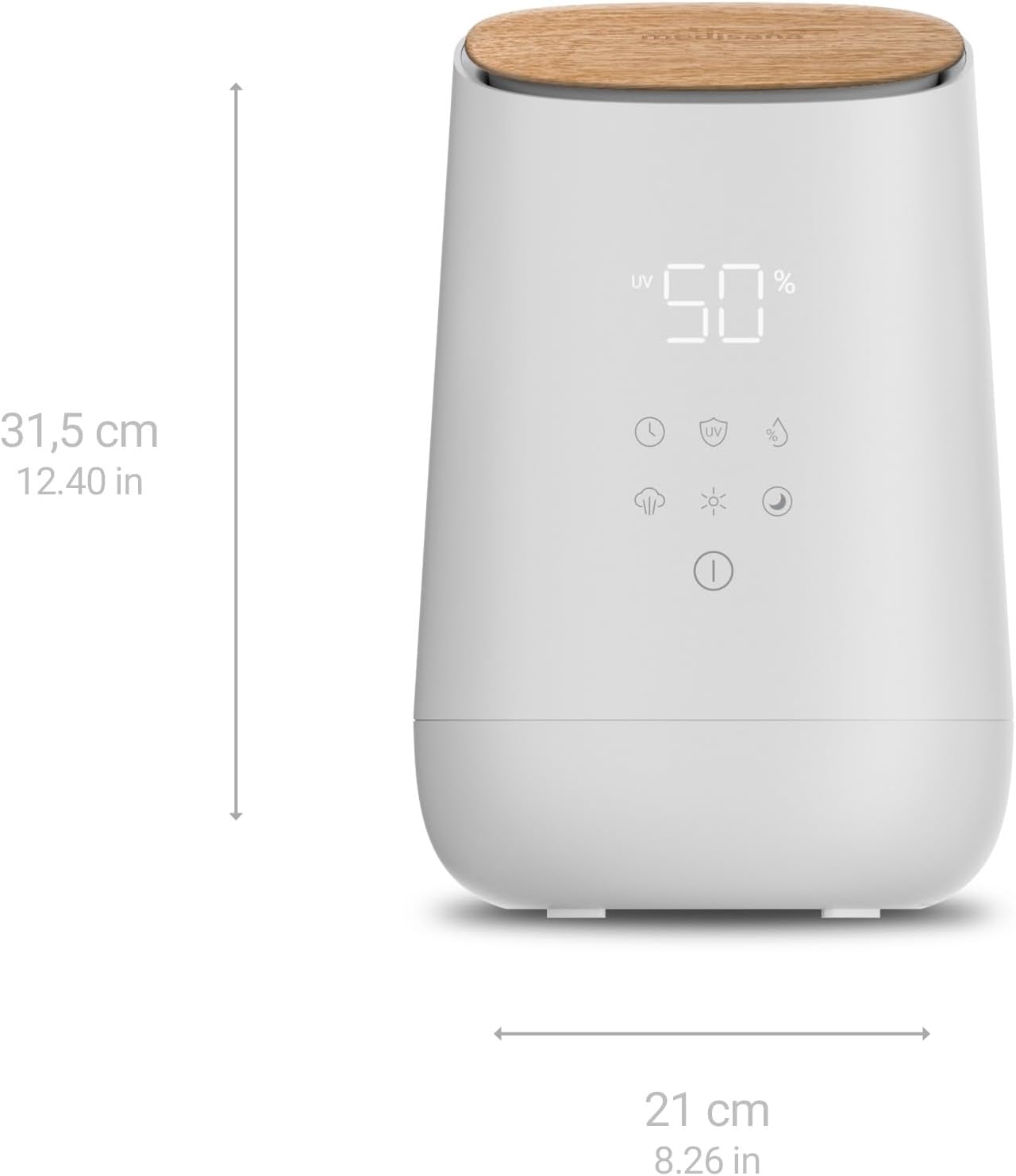 Luftbefeuchter AH680, mit Hygrometer und einstellbarem Zielwert