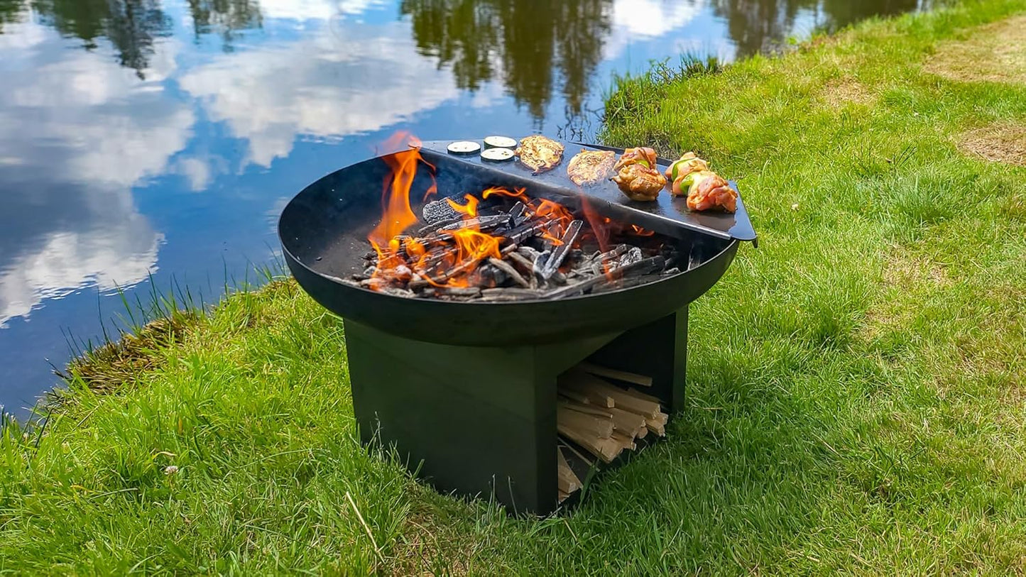 Grillplatte aus Stahl, Stahl 60 Cm