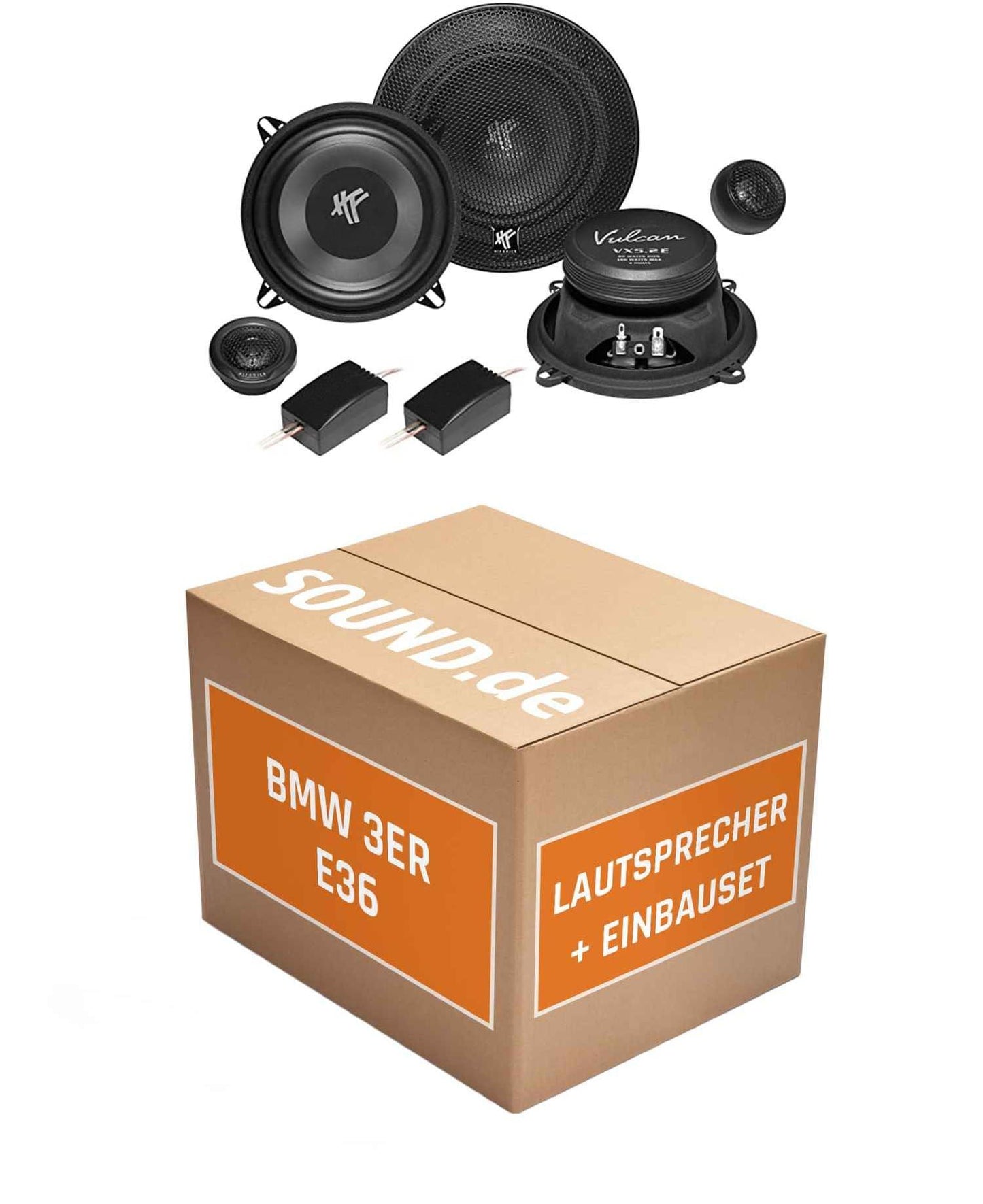 Einbau-Lautsprecher-Set für BMW 3er E36 Coupe 1990–2000 (Vorne), VX5.2E 1990–2000 / Coupe / Vorne