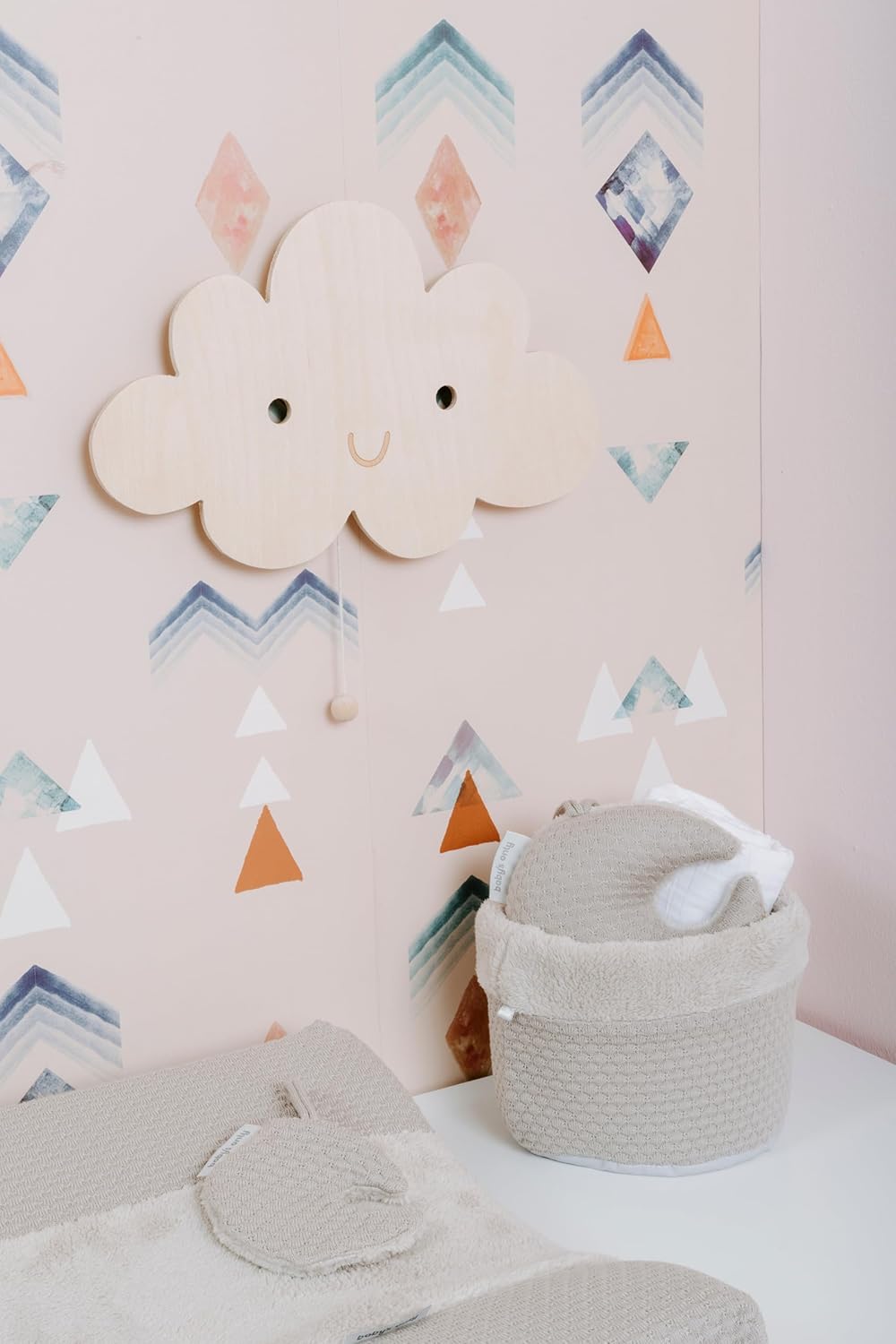 Wickeltisch Organizer Körbchen Sky (20 cm), Alt Rosa