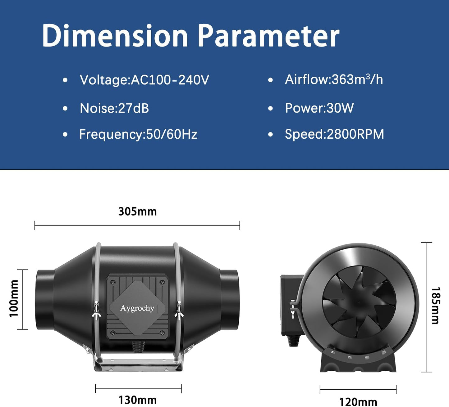 Rohrventilator, 100MM