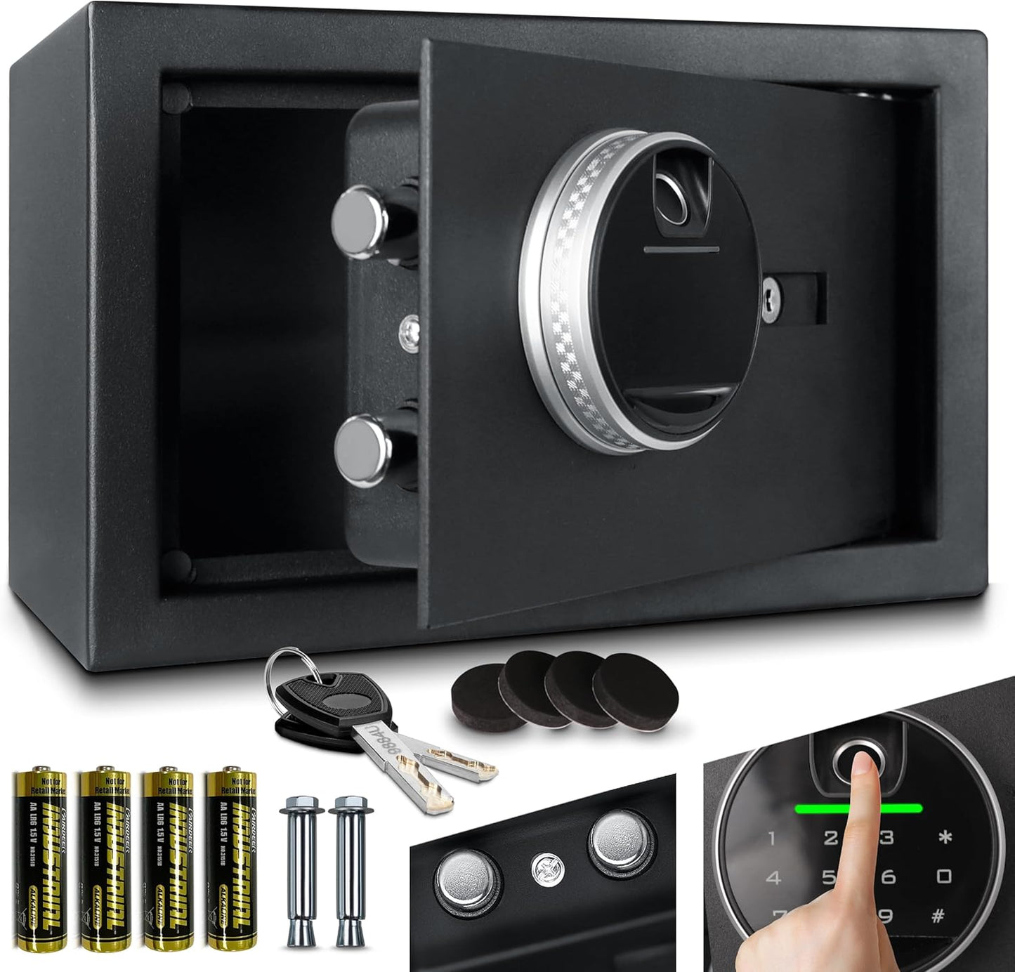 Elektronischer Tresor M mit Fingerabdruck & Zahlencode, M