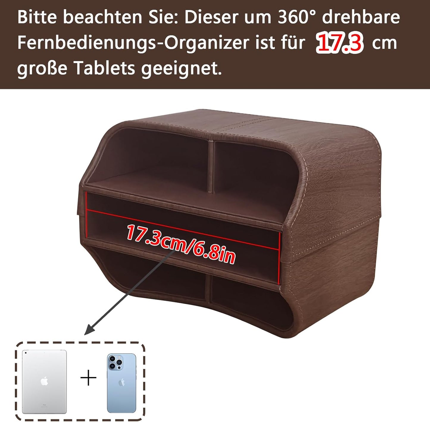 360-drehender Fernbedienungshalter, Deep Coffee