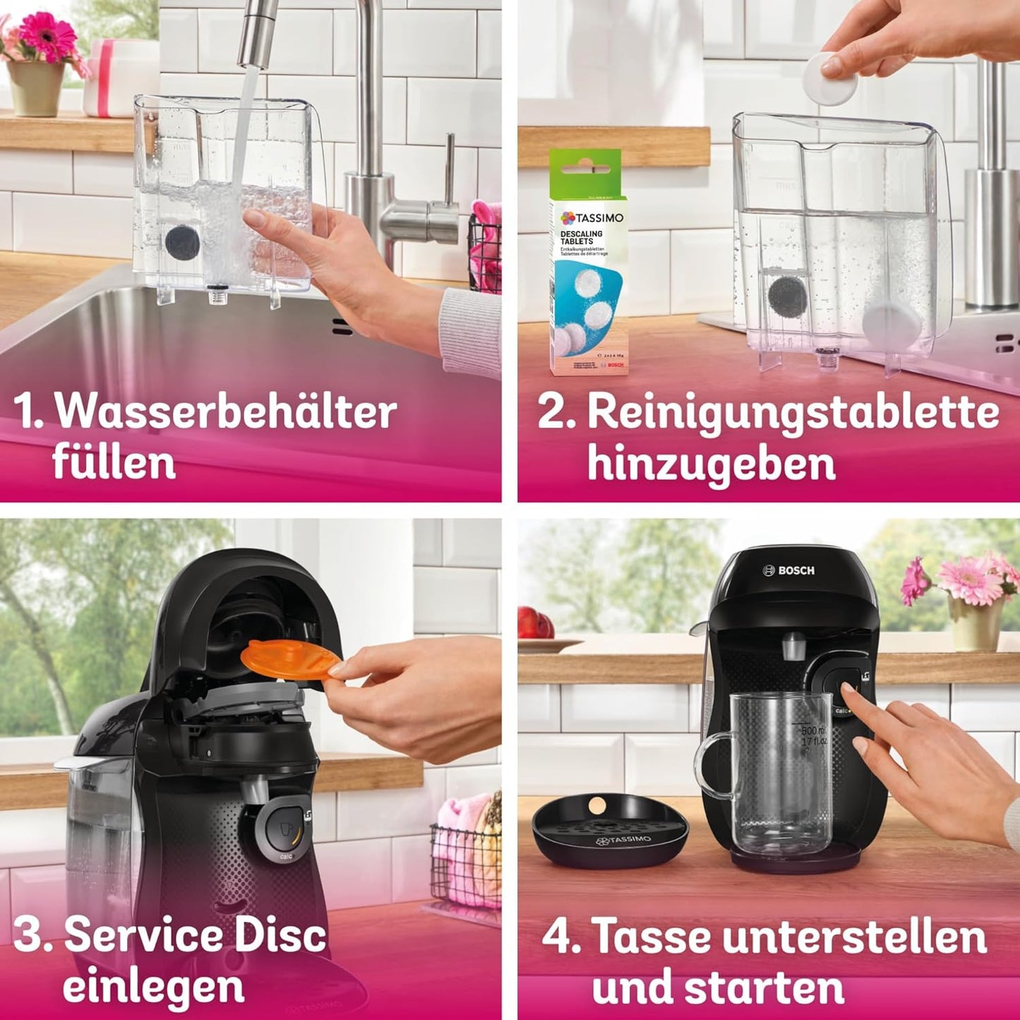 Kapselmaschine Tassimo happy friendly, TAS102E Schwarz