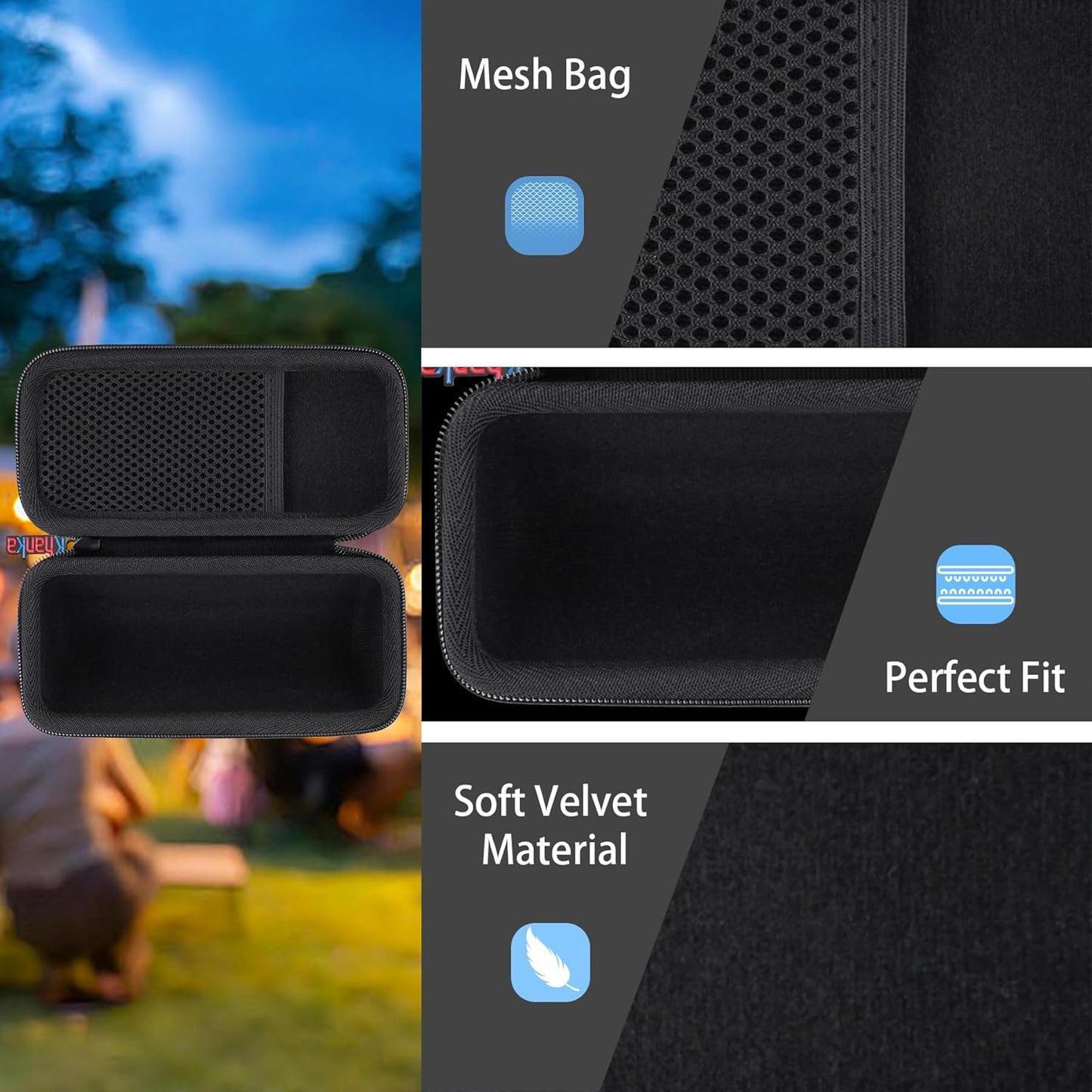 Hartschalen-Reiseetui für Sonos Roam, Schwarz