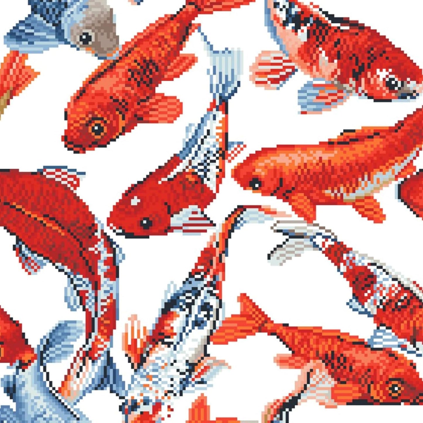 Koi Mosaic Diamond Painting, 41 x 41cm Koi Mosaic