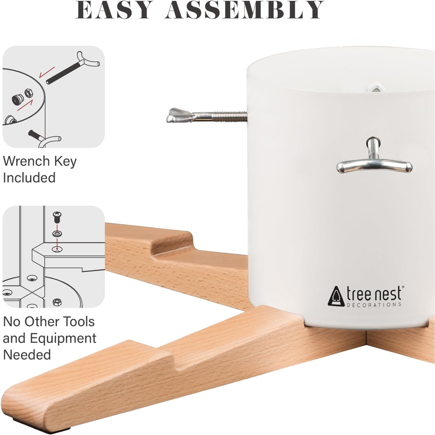 Weihnachtsbaumständer mit Wassertank, Weiss / Up to 3,0m, Ф13cm