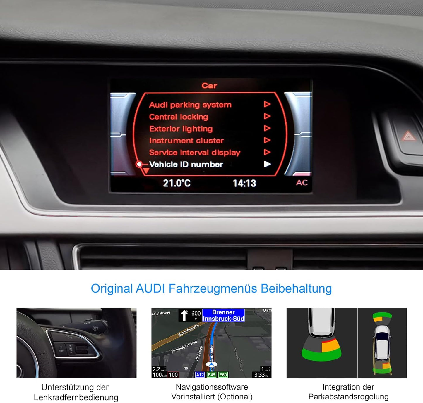 D9-DMI Ultra Flex Autoradio für Audi, Concert/Symphony-Radio