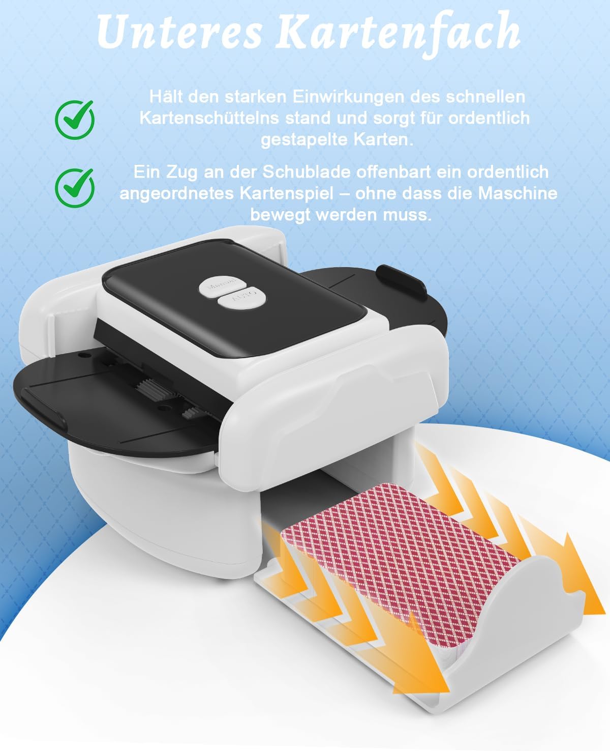 Elektrische Kartenmischmaschine ‎TX-666 für 2 Kartendecks, Schwarz