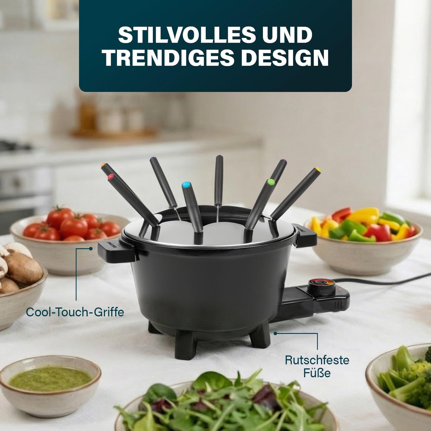 Fondue-Set mit Thermostat