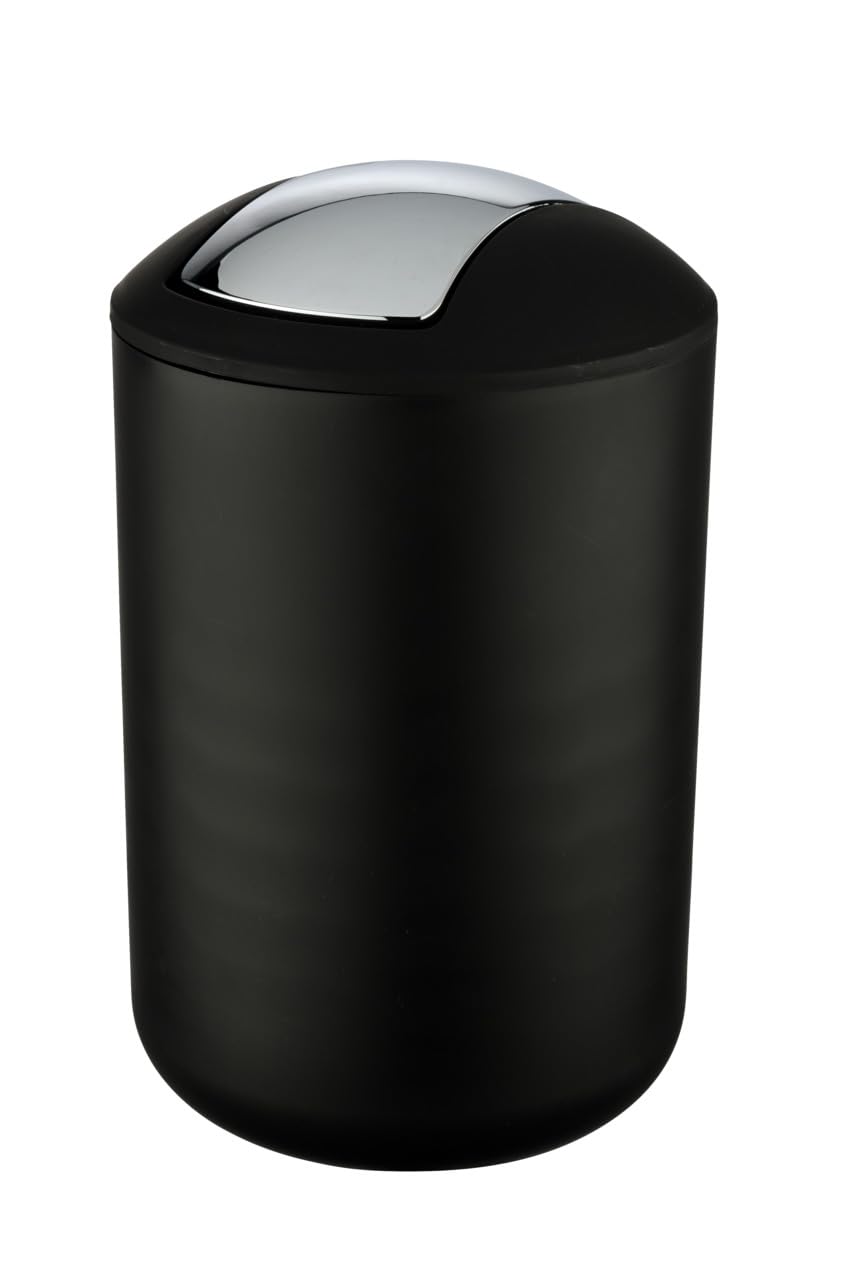 Kosmetikeimer mit Schwingdeckel Brasil, 6.5 l Schwarz