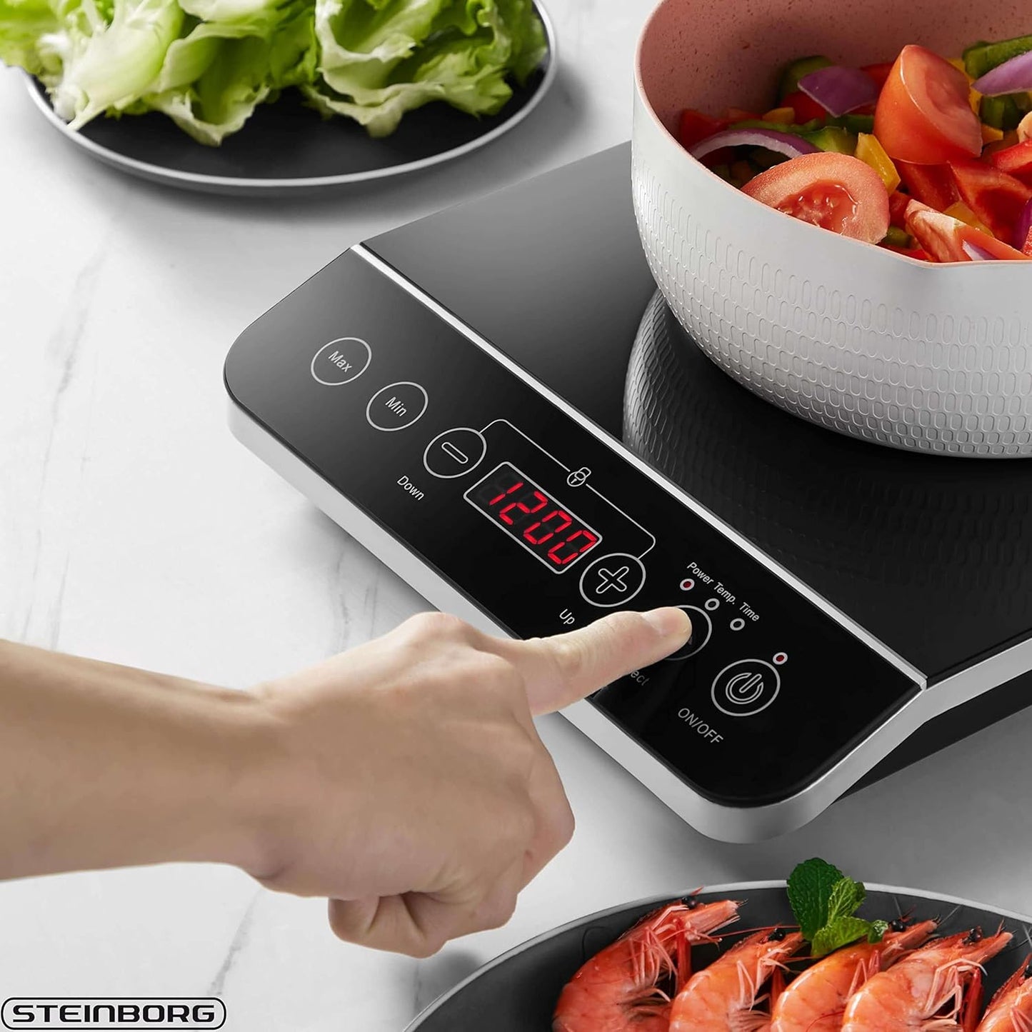 Induktionskochplatte mit Touch Bedienfeld