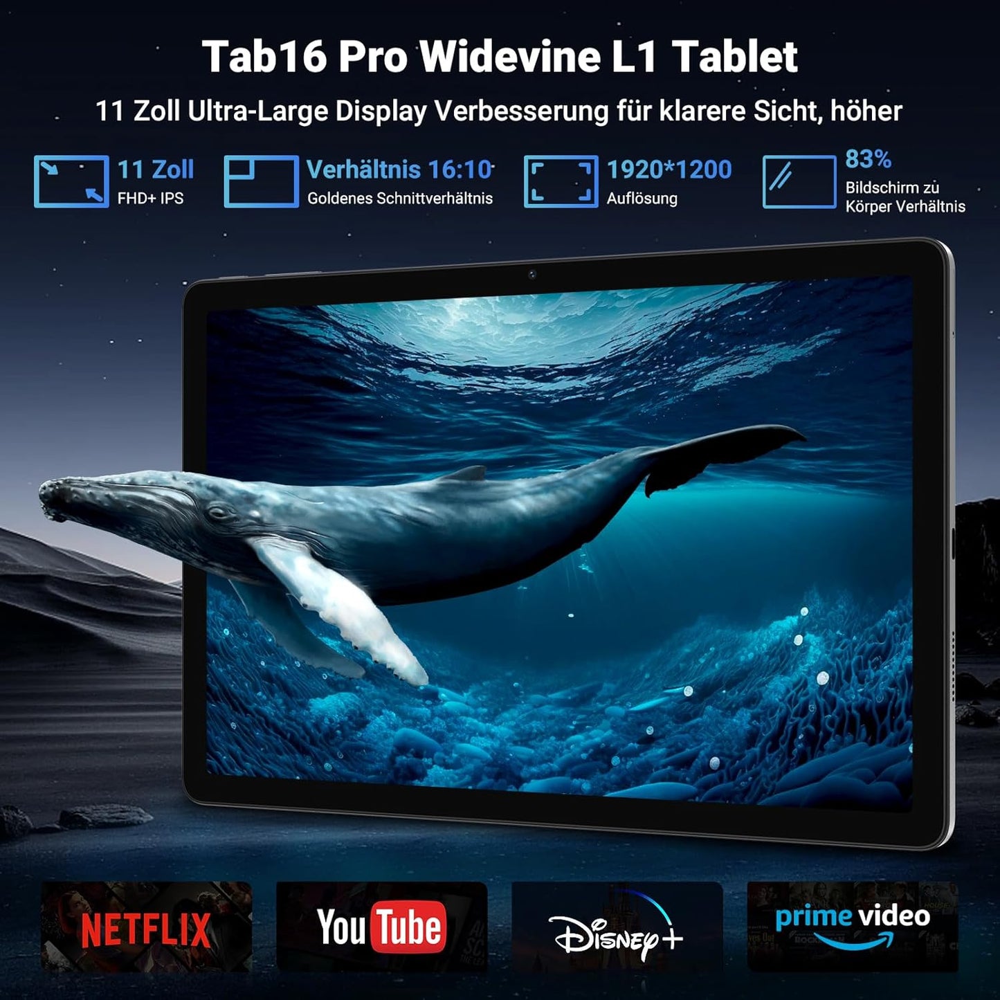 Tab 16 Pro Tablet, 11 zoll Blau