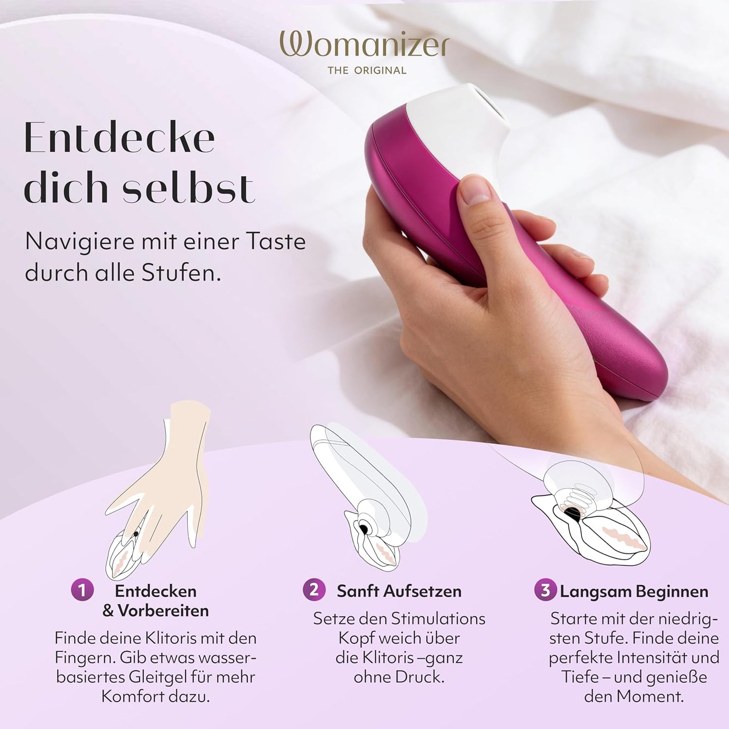Pro Klitorisstimulator mit 11 Intensitätsstufen, Rosa