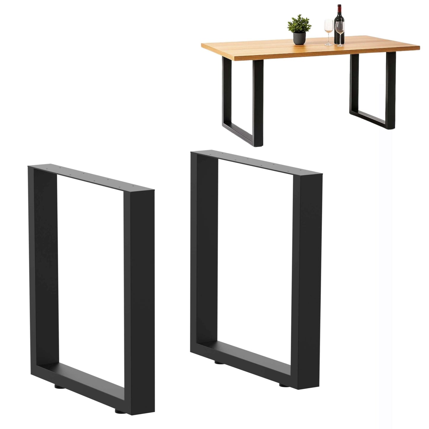 2er-Set Tischbeine, 72 x 70 cm