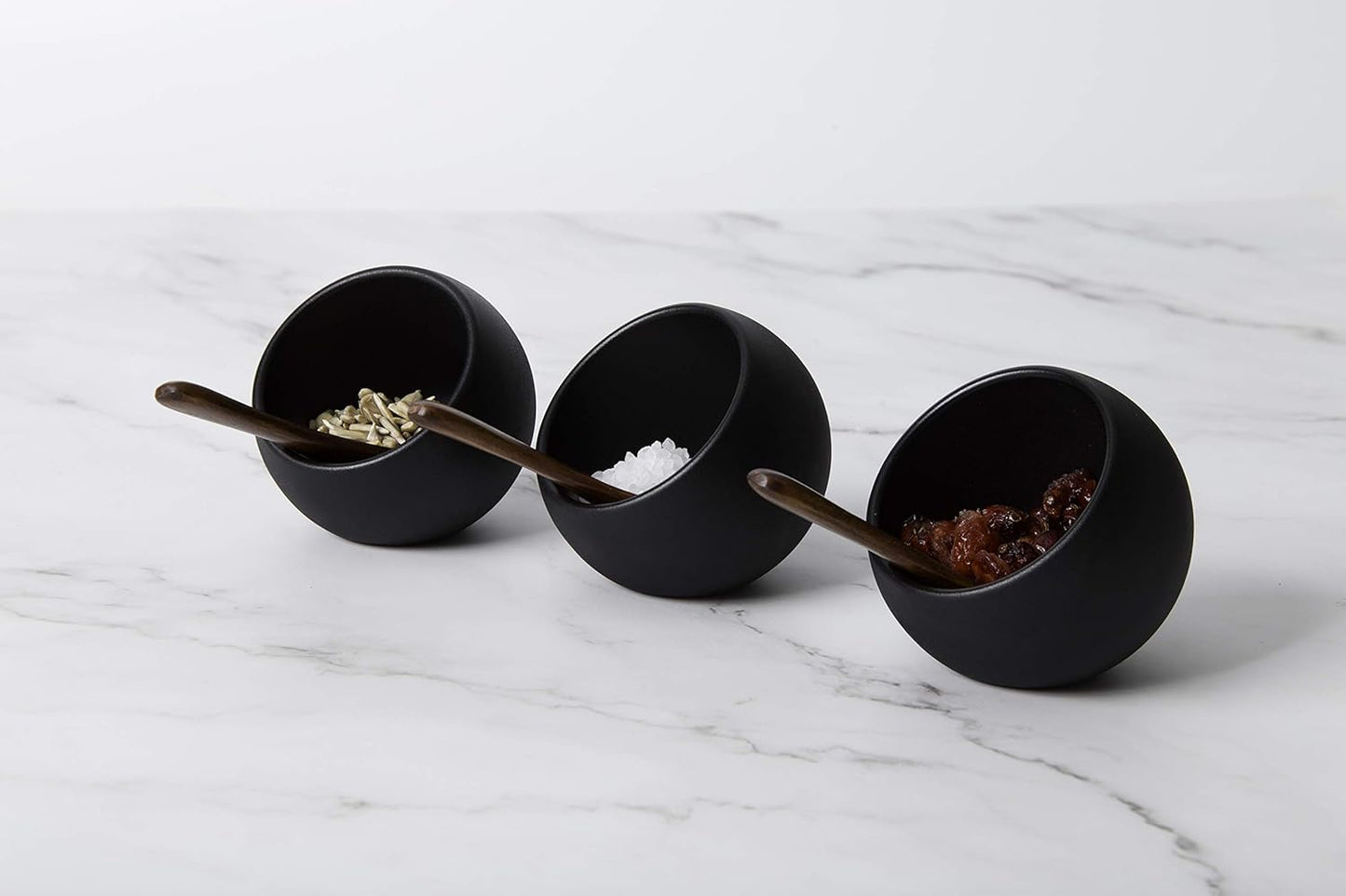 Servierschalen MOON, Schwarz Ø 8 cm