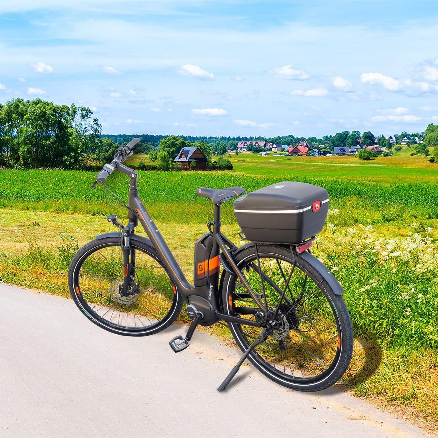 Radkoffer mit 2 Trinkflaschen, Mit Trinkflaschen