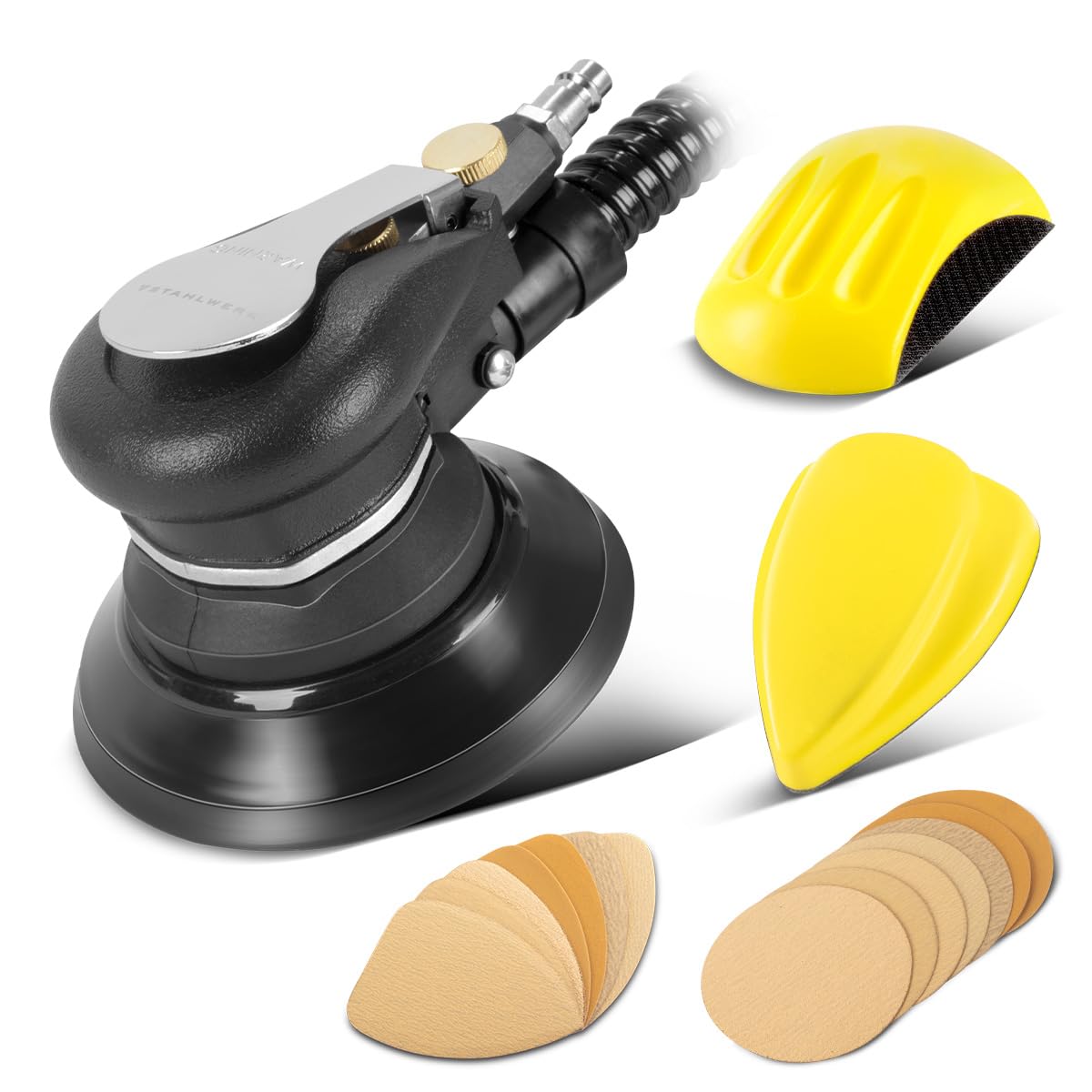 Druckluft-Exzenterschleifer DES-125 ST Set