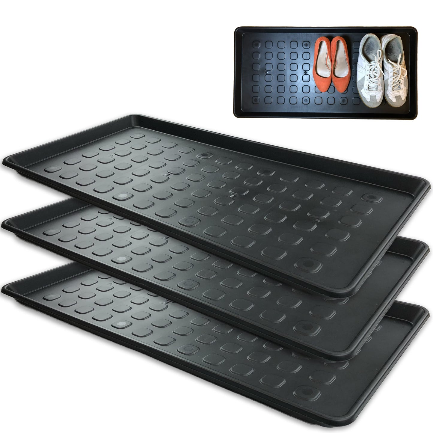XXL Schuhabtropfschalen-Set, 3