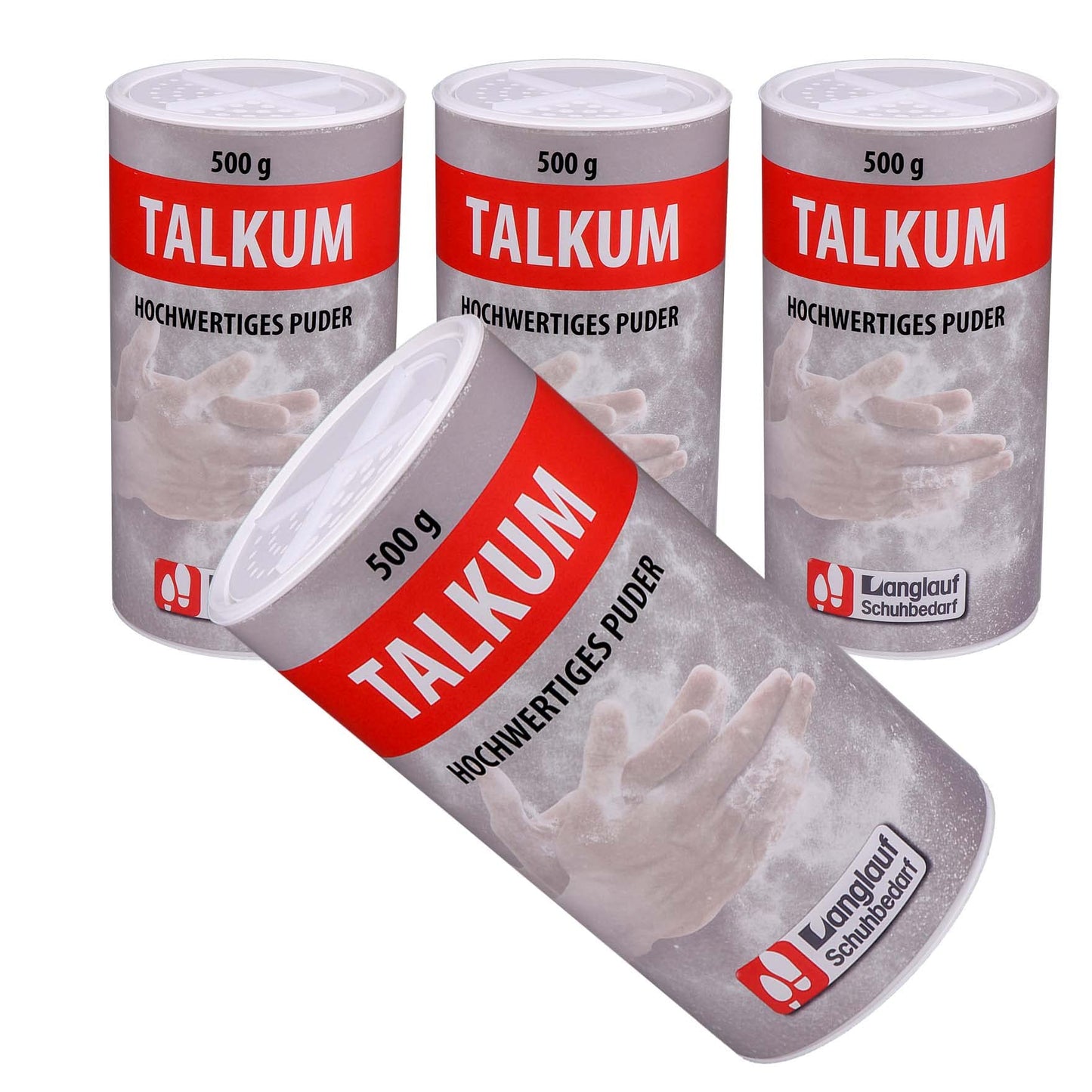 Talkum Puder Streudosen, 4x 500g, 4