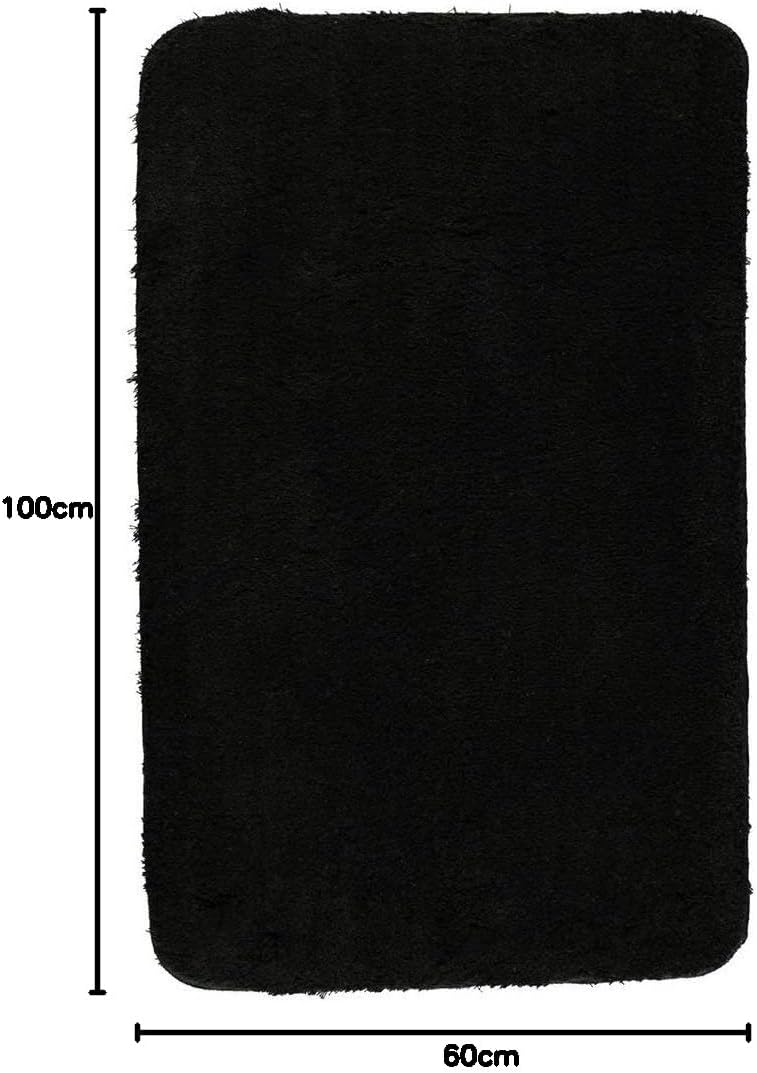 Badteppich Relax, 60x100 cm, Schwarz 60 x 100 cm (Rechteckig)