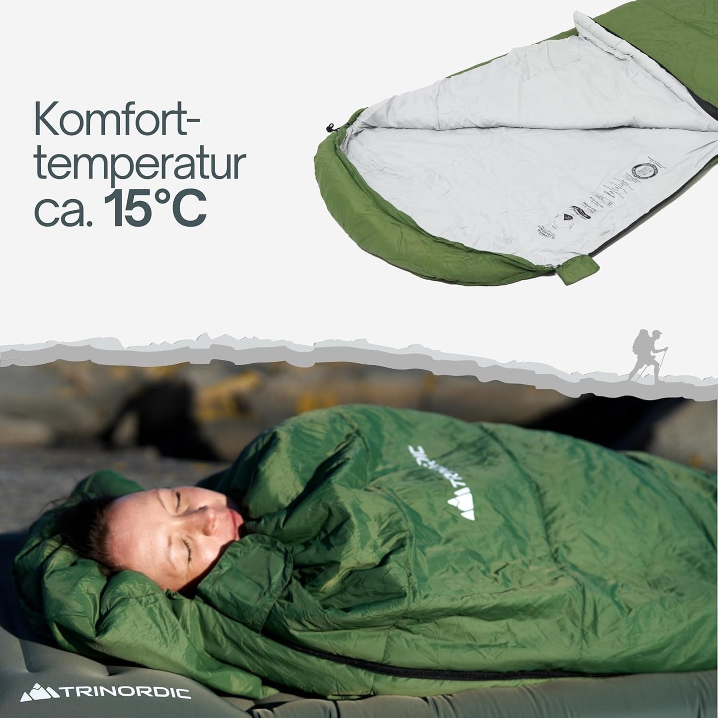 Ultraleichter Sommerschlafsack, L