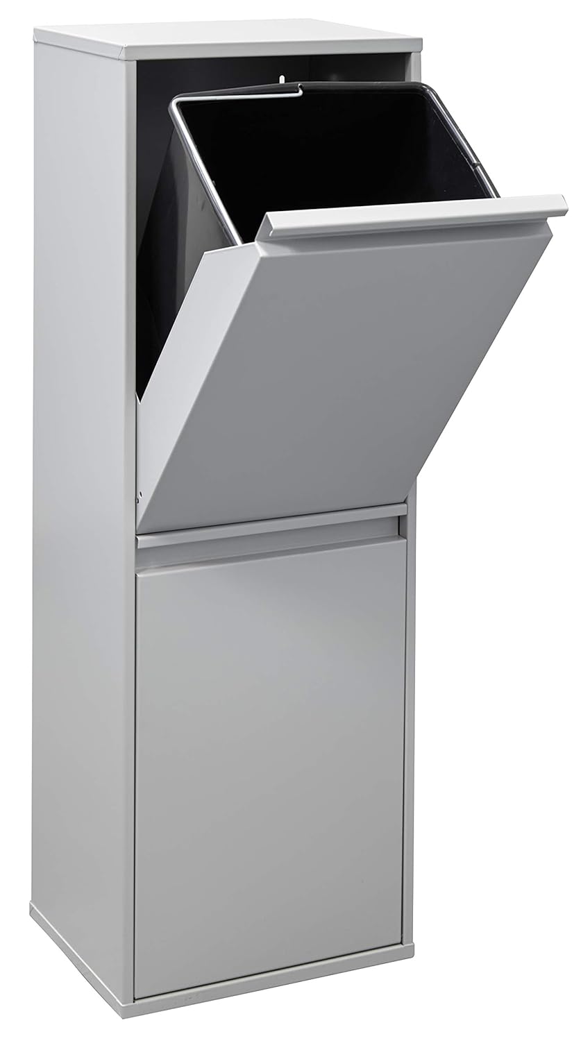 Mülltrennsystem mit 2 Fächern, Grau / Basic - Ohne Aufbewahrungsbox