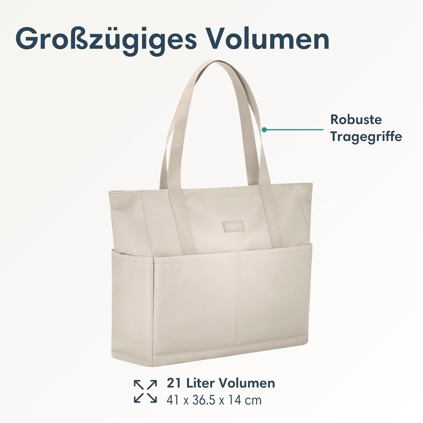 Strandtasche Linn XXL mit Reissverschluss, Sand