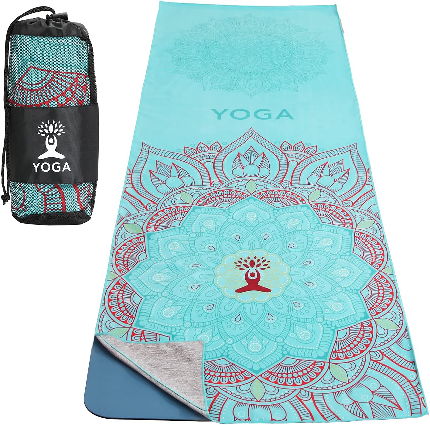 Rutschfestes Yoga-Handtuch, Lotus