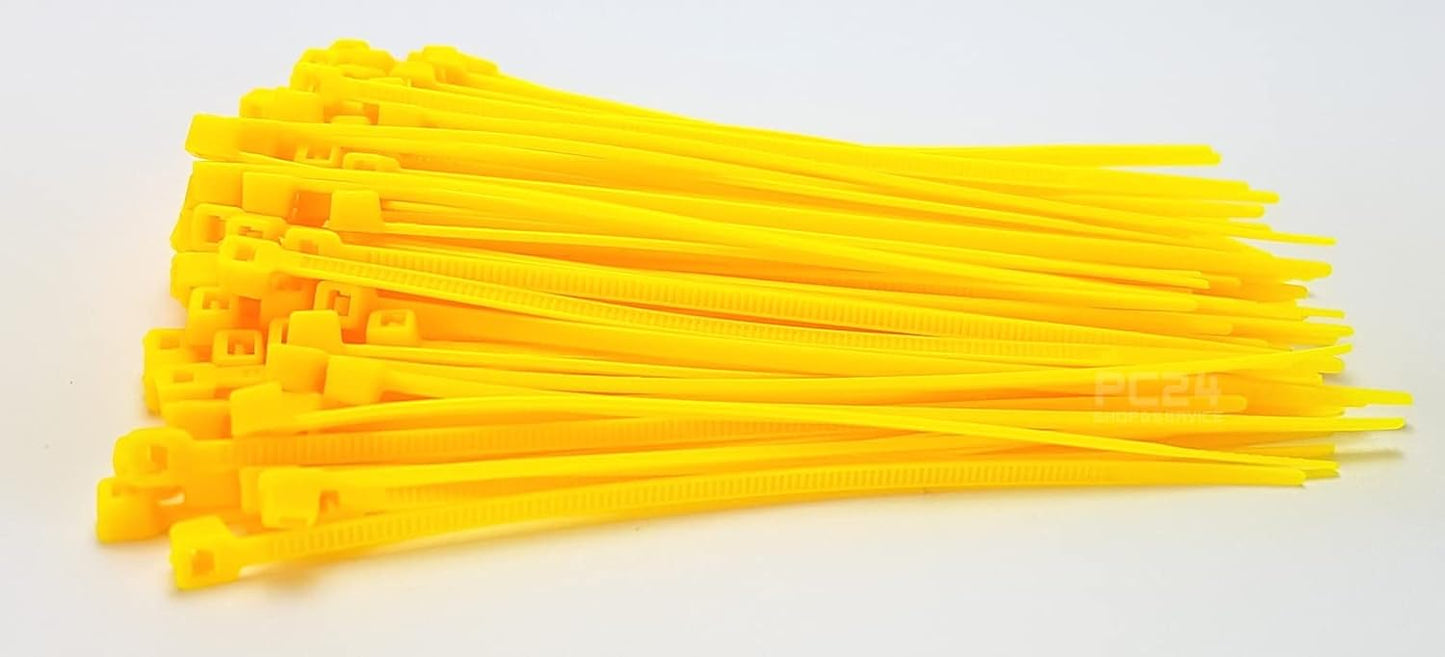 2500 Stück Kabelbinder (100mm), 1. 2500Stck. 2,5 x 100mm (Sparpaket) Gelb