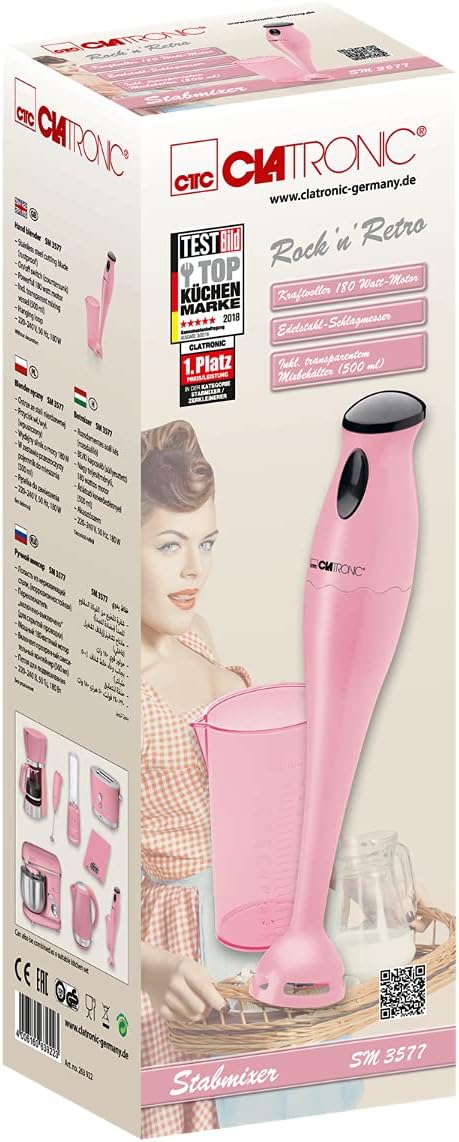 Stabmixer SM 3577 mit Mixbehälter, Pink