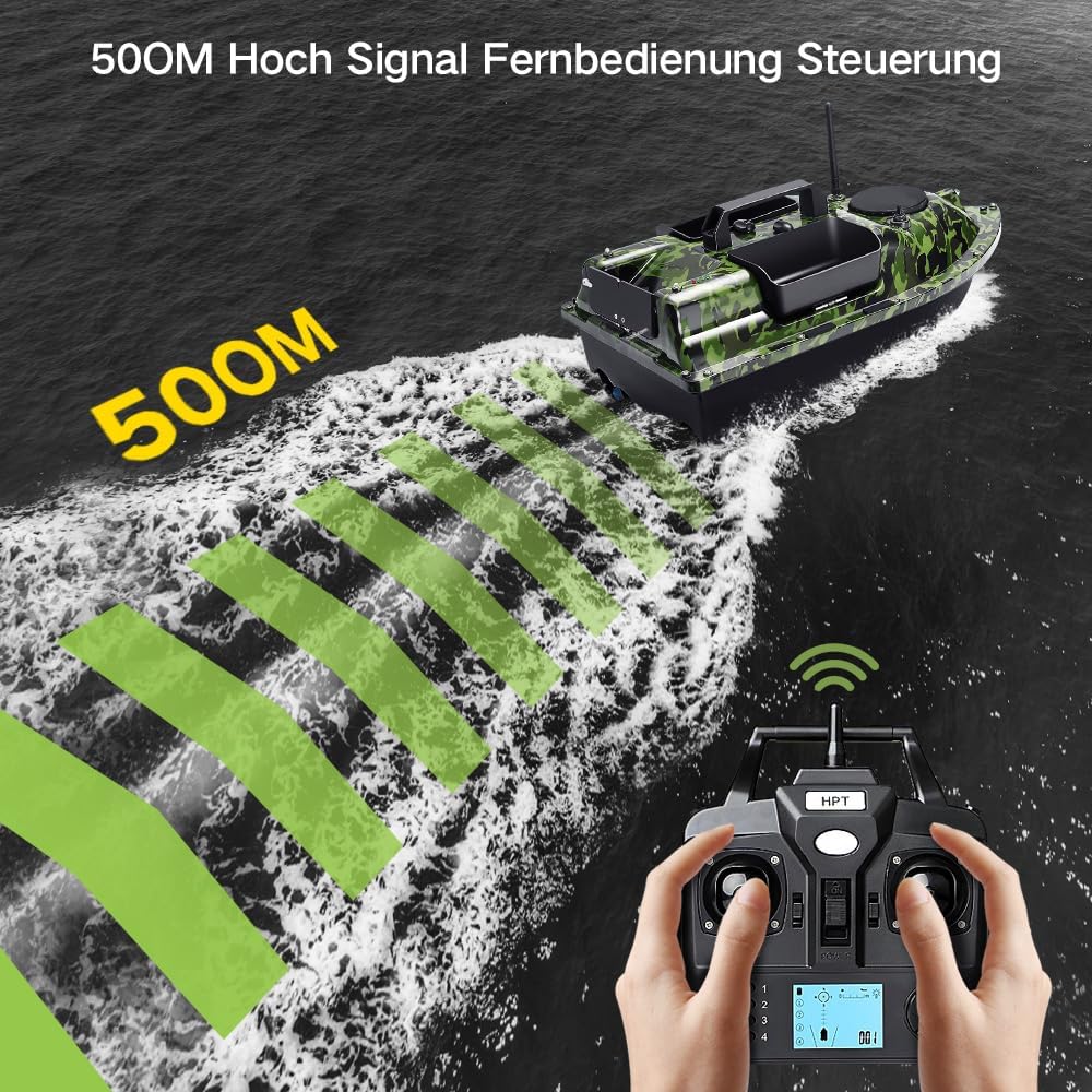 Hopper GPS futterboot mit GPS und Fischfinder, inkl. Zubehör-Set, Bait Boat 3 with Fishfinder