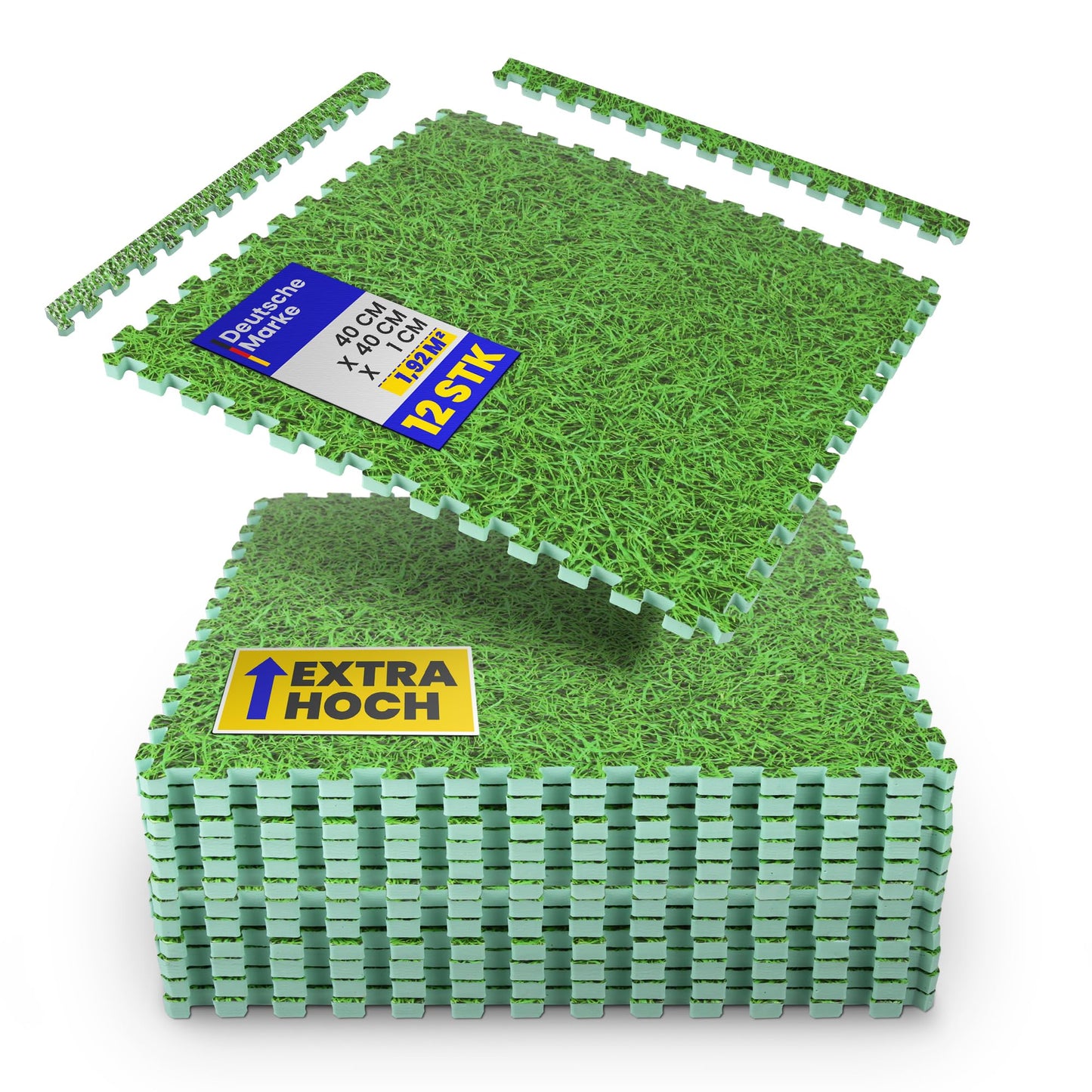 12 x Bodenschutzmatten, 40x40x1cm (12er Pack)