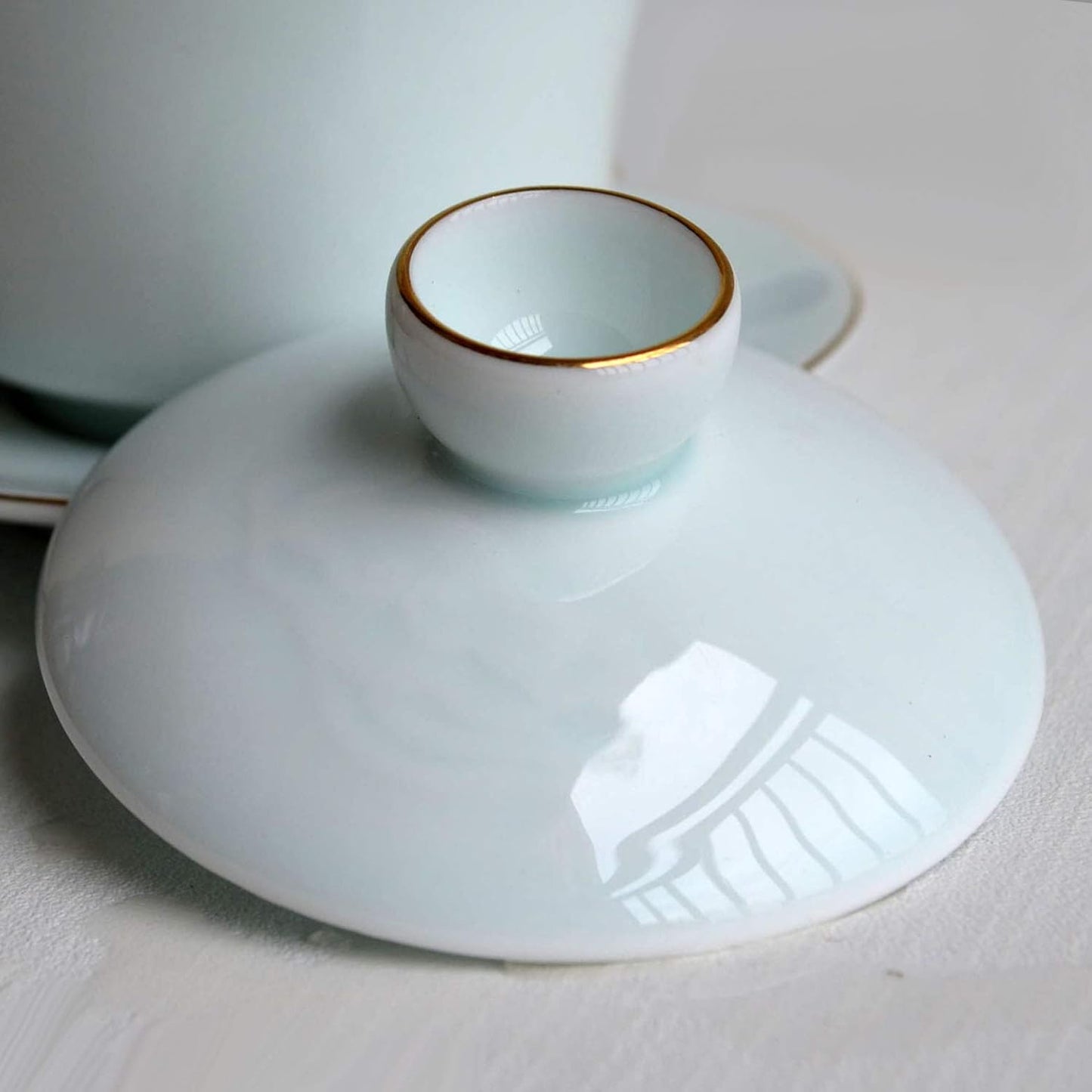 Chinesisches Gaiwan-Teetasse mit Deckel