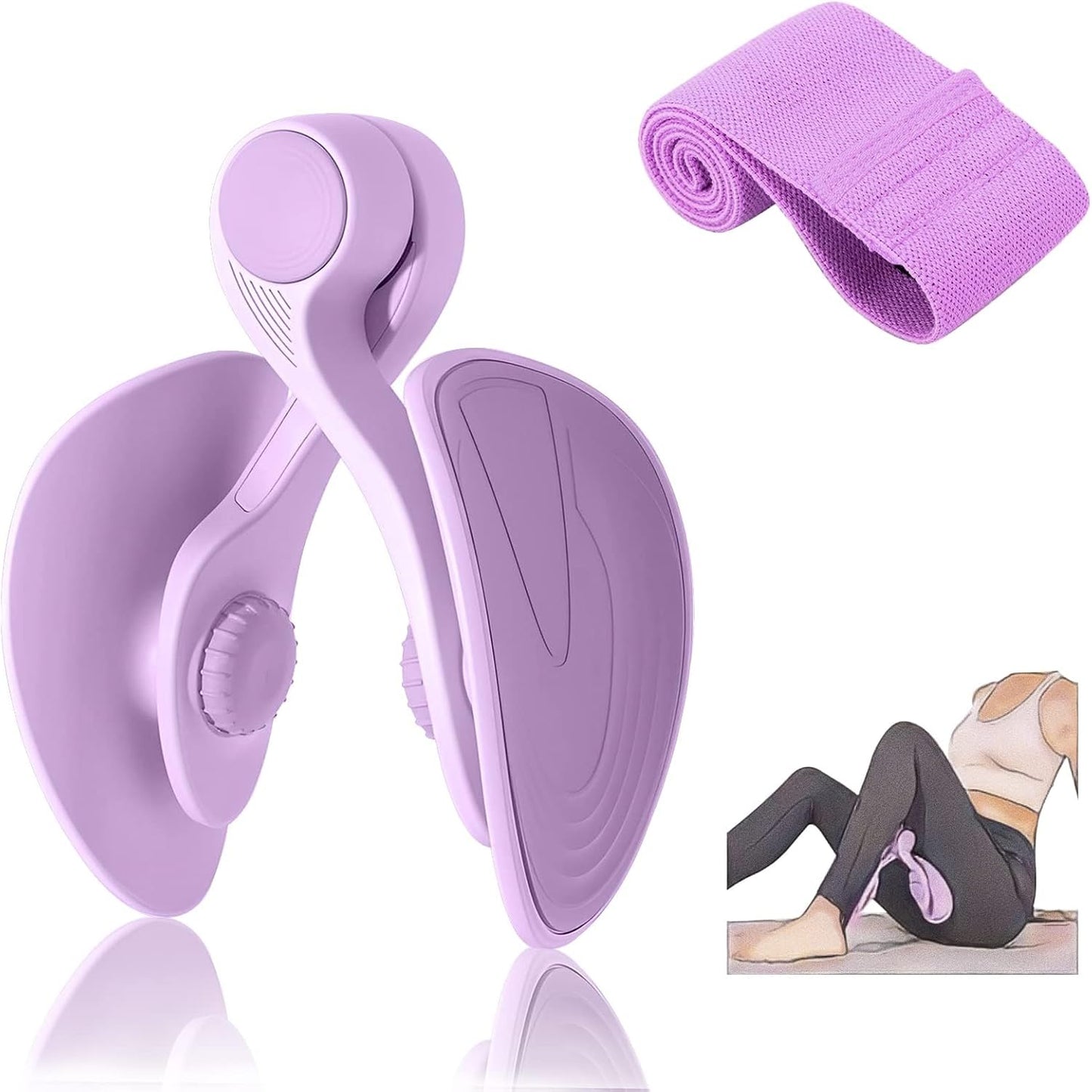 Oberschenkel- und Beckenbodentrainer für Zuhause, Violett 16 KG