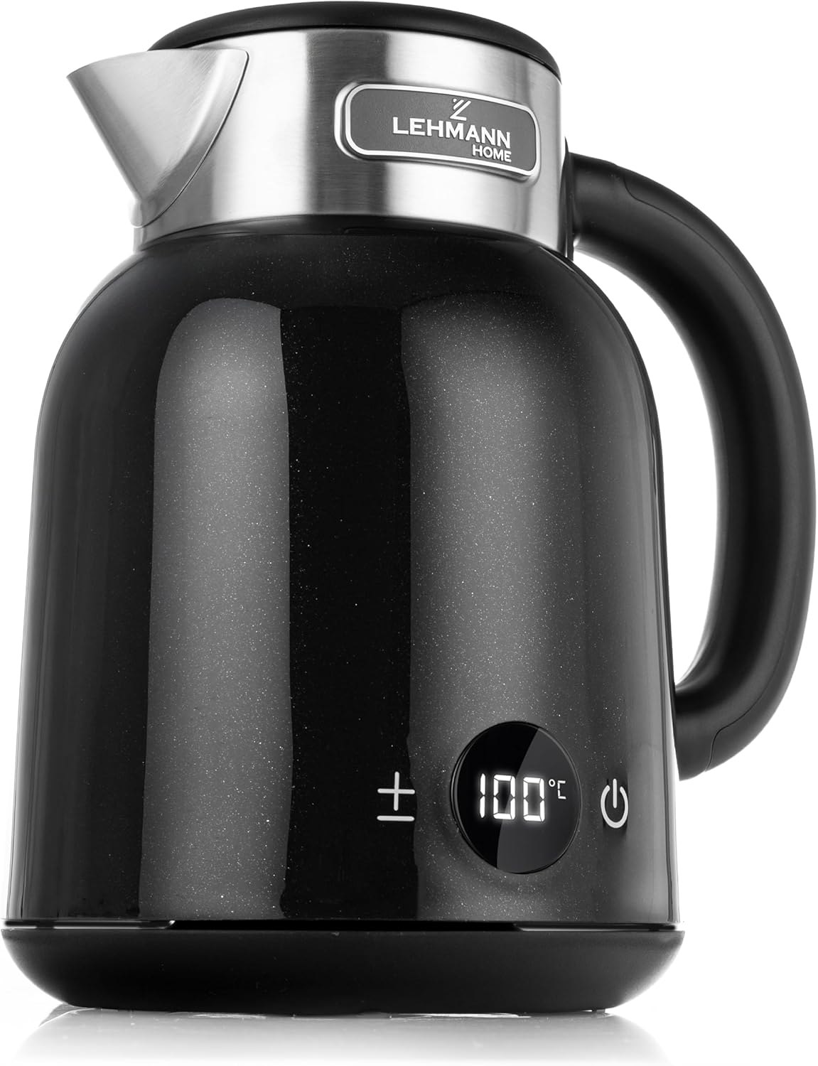 Wasserkocher mit Temperatureinstellung, Schwarz