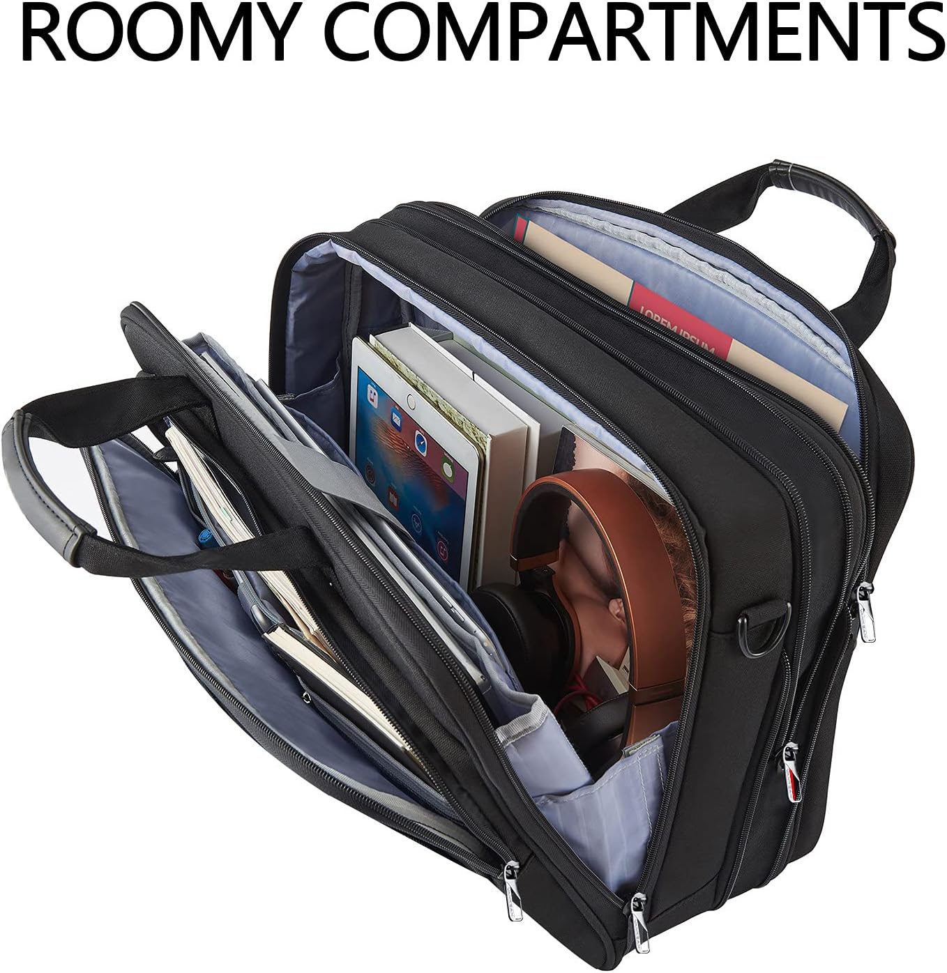 Erweiterbare Laptoptasche bis 17,3 Zoll