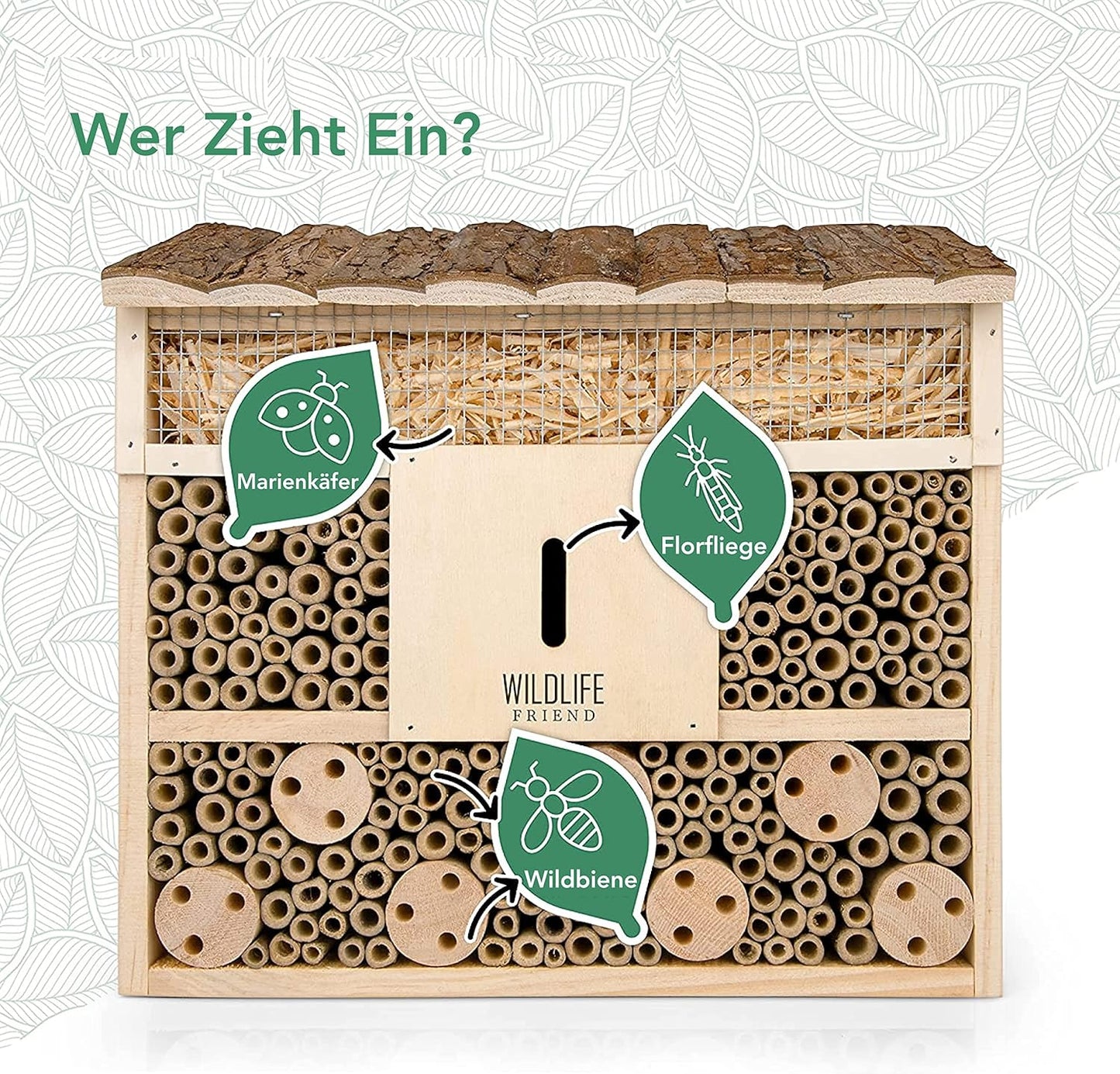Bienenhotel aus Massivholz