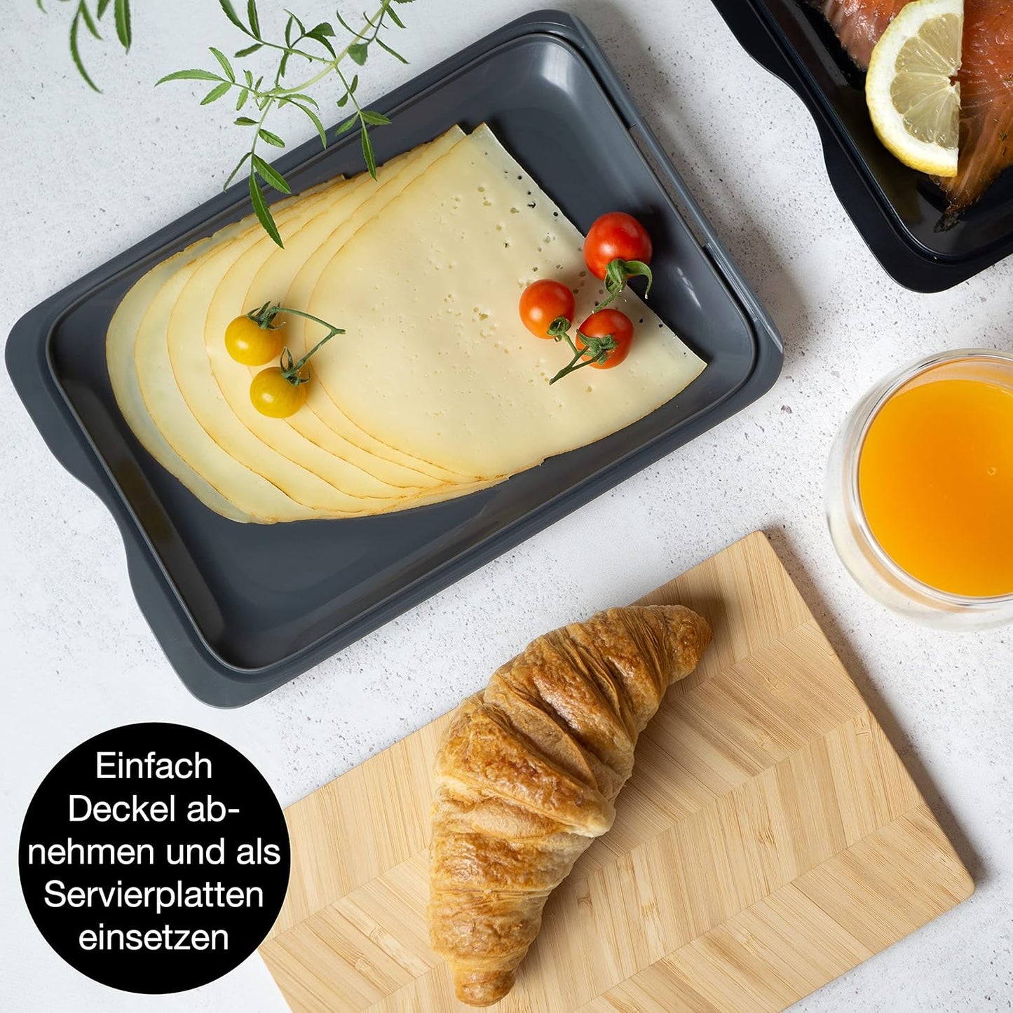 8er-Set Aufschnittboxen, Dunkel 8er Pack