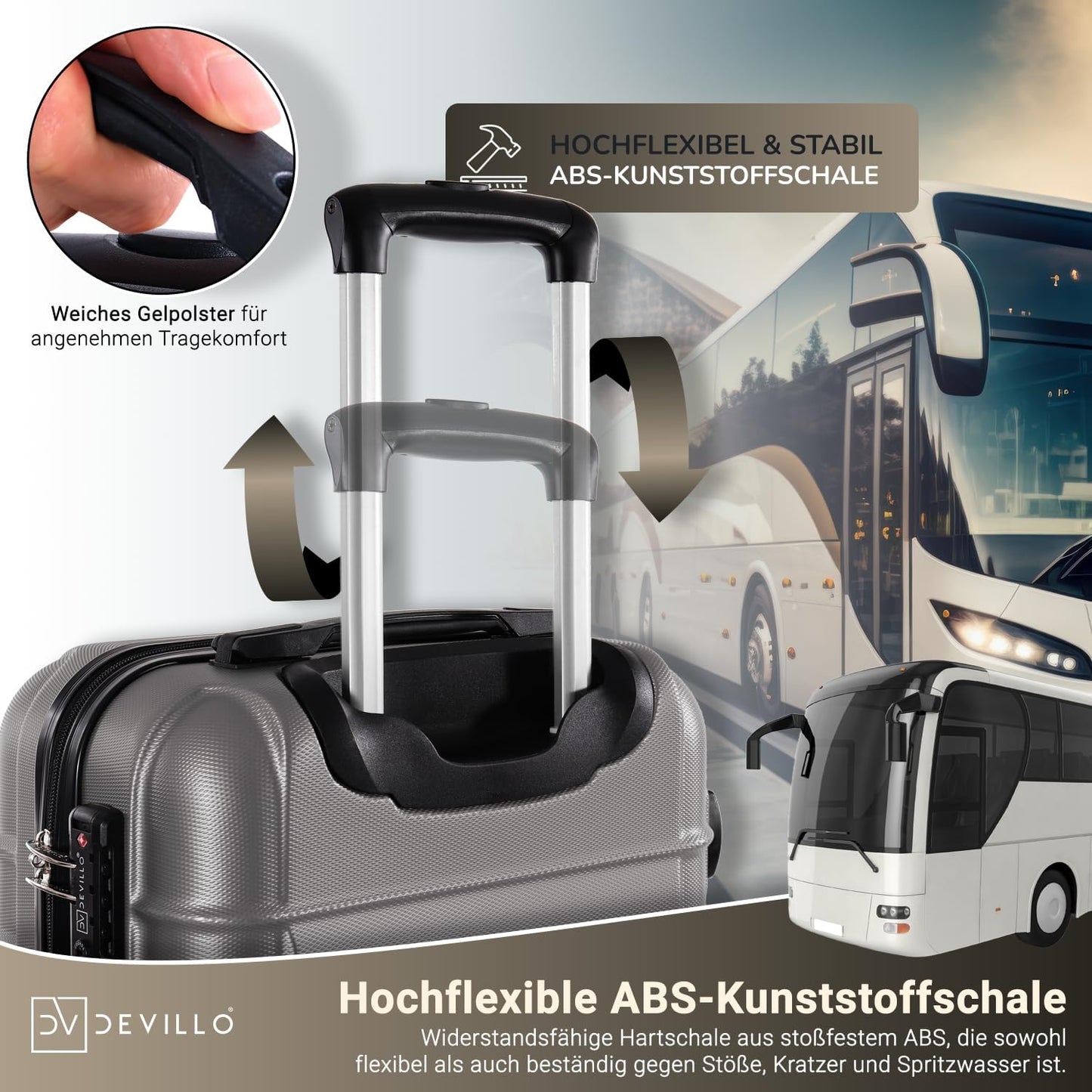 Hartschalenkofferset, Steel Symphony (Silber)