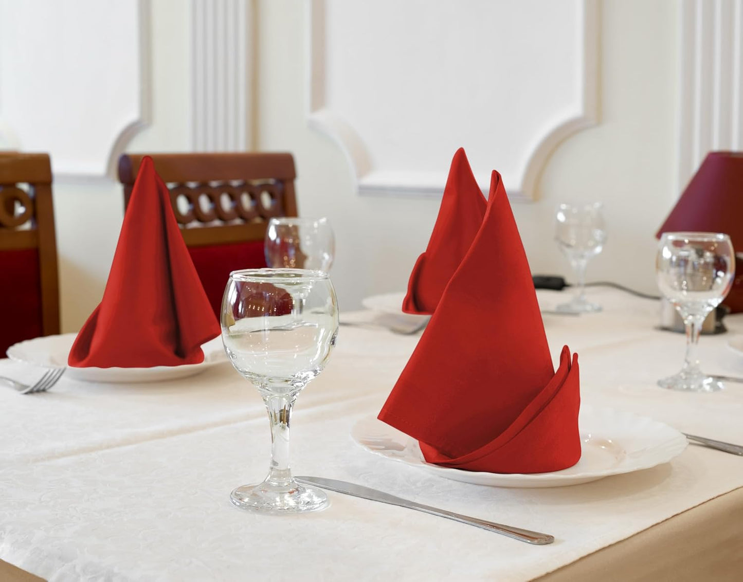 Stoffservietten-Set, 46 x 46 cm (12er Set) Rot